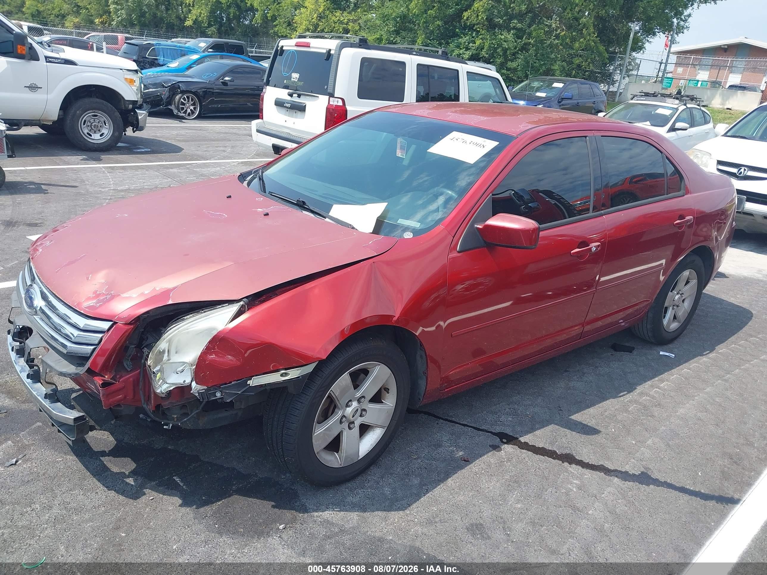 2006 Ford Fusion Se Red vin: 3FAFP071X6R181210