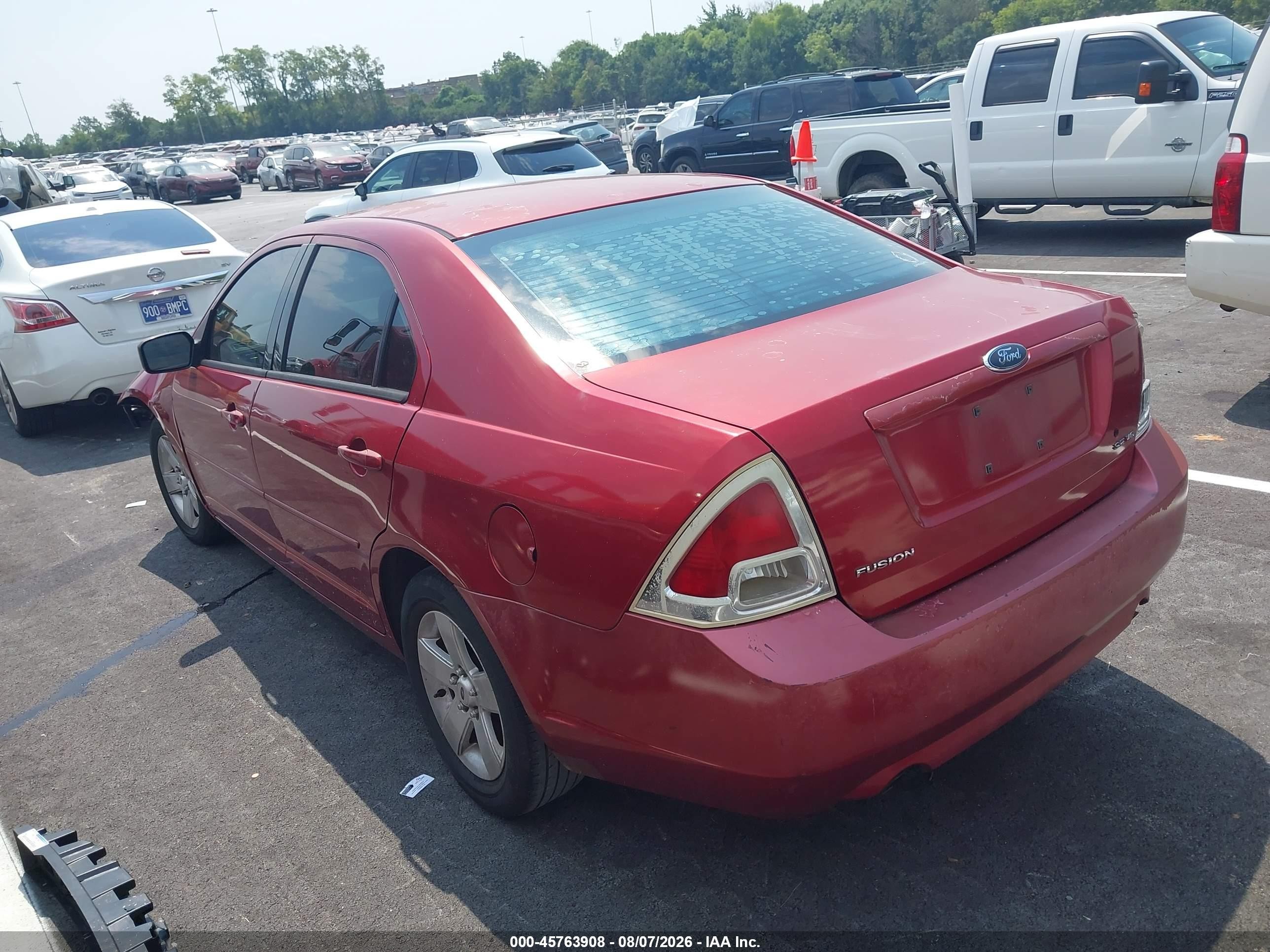 2006 Ford Fusion Se Red vin: 3FAFP071X6R181210