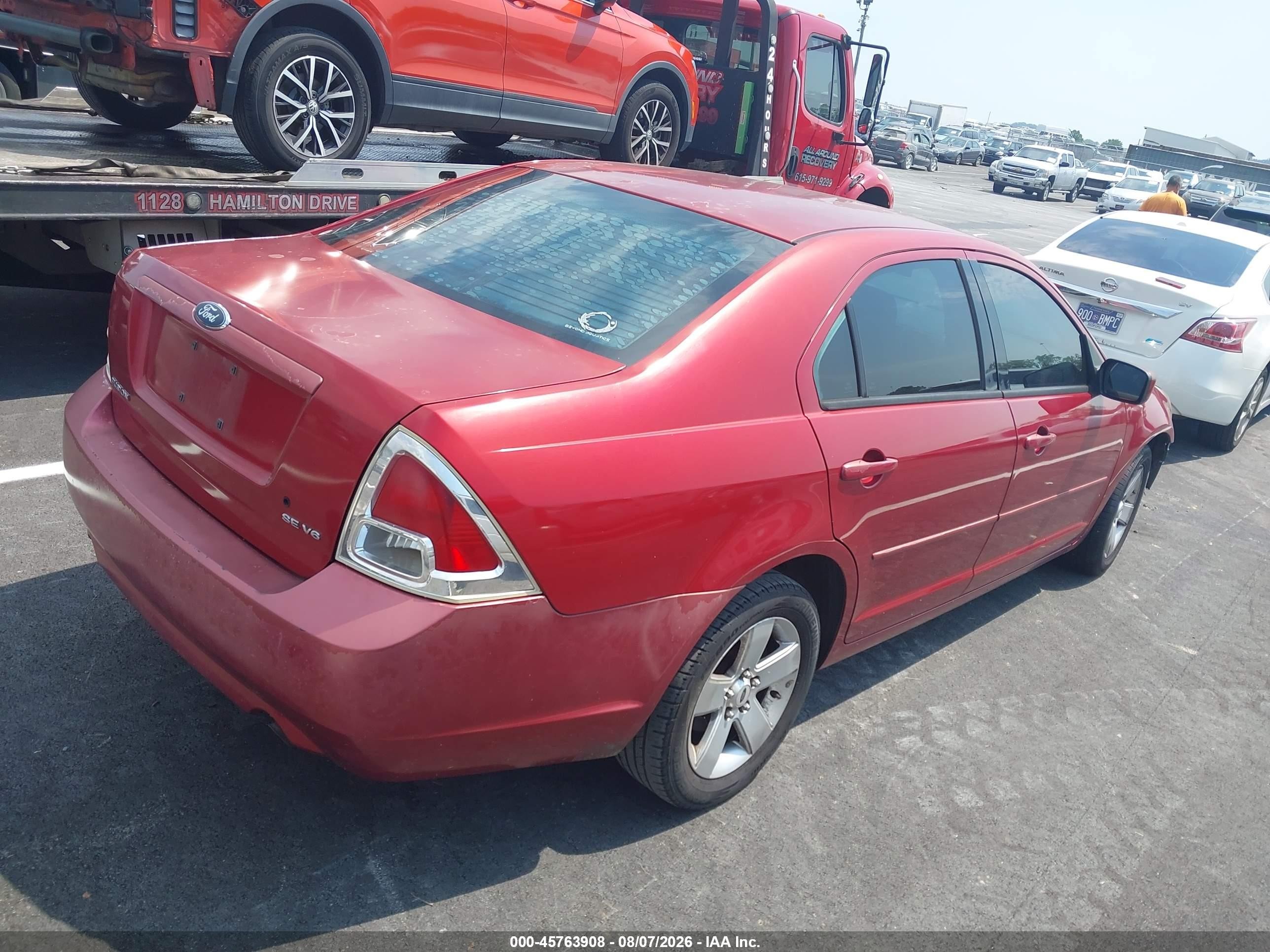 2006 Ford Fusion Se Red vin: 3FAFP071X6R181210