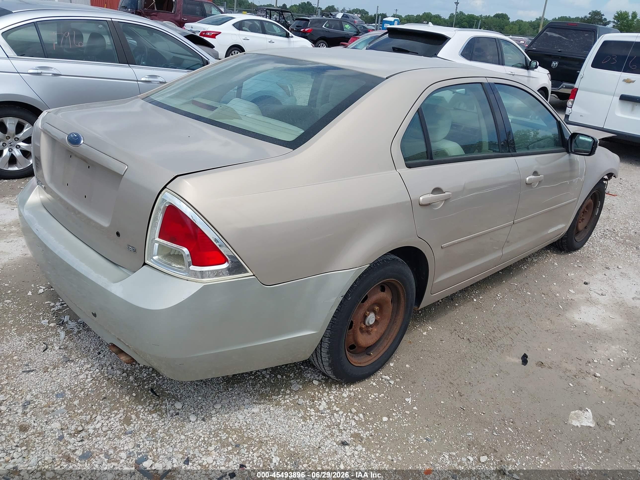 2006 Ford Fusion Se Gold vin: 3FAFP07Z16R189895
