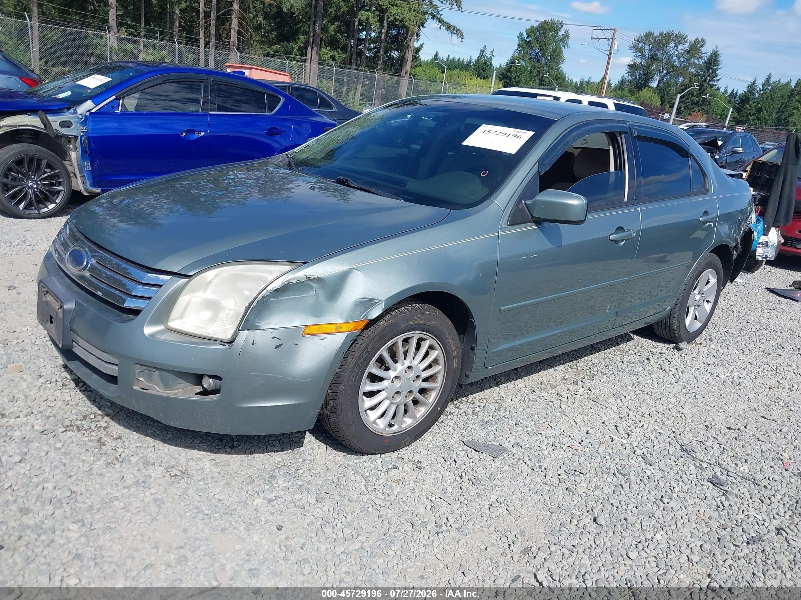 2006 Ford Fusion Se Green vin: 3FAFP07Z26R138809
