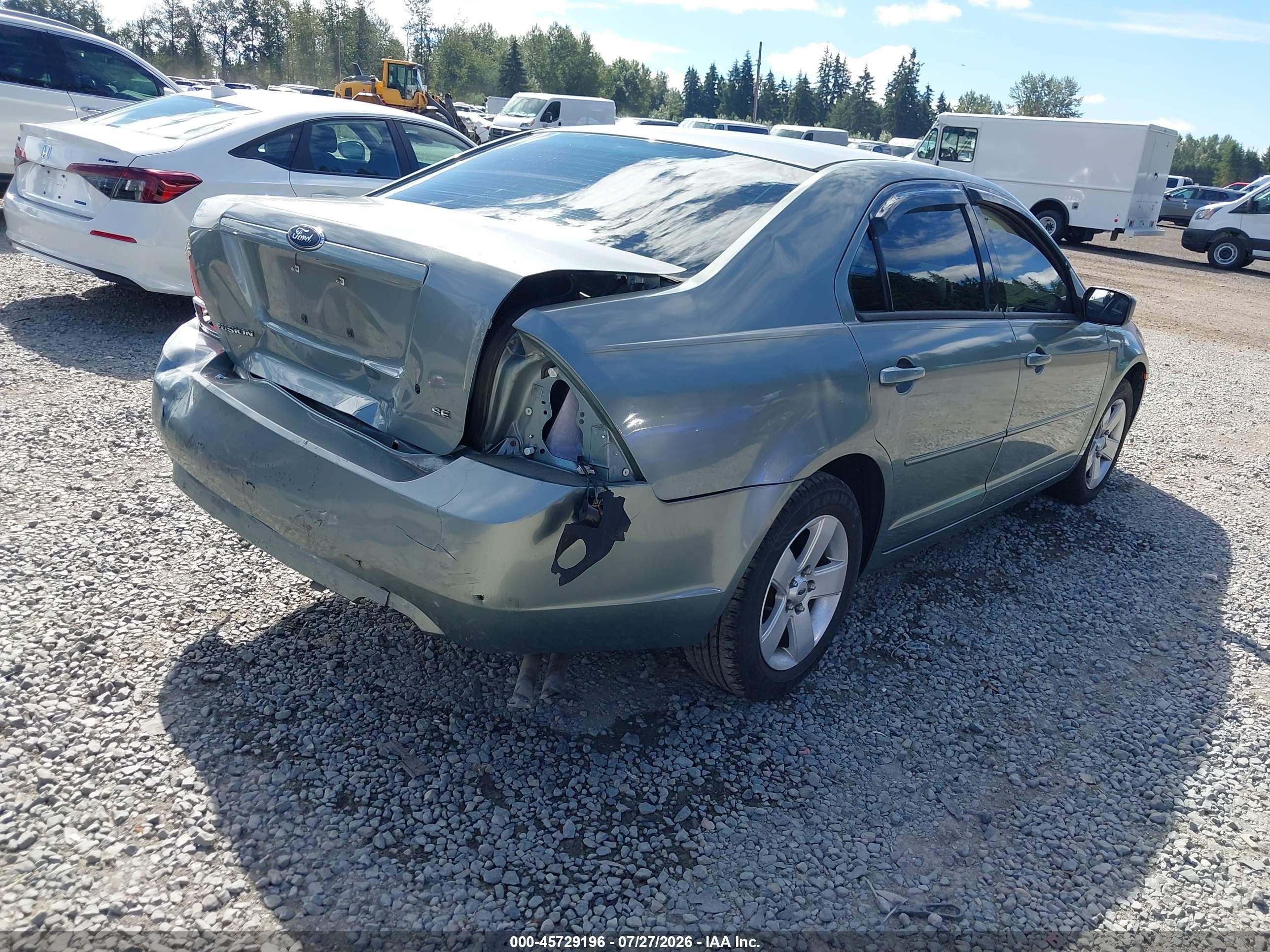 2006 Ford Fusion Se Green vin: 3FAFP07Z26R138809