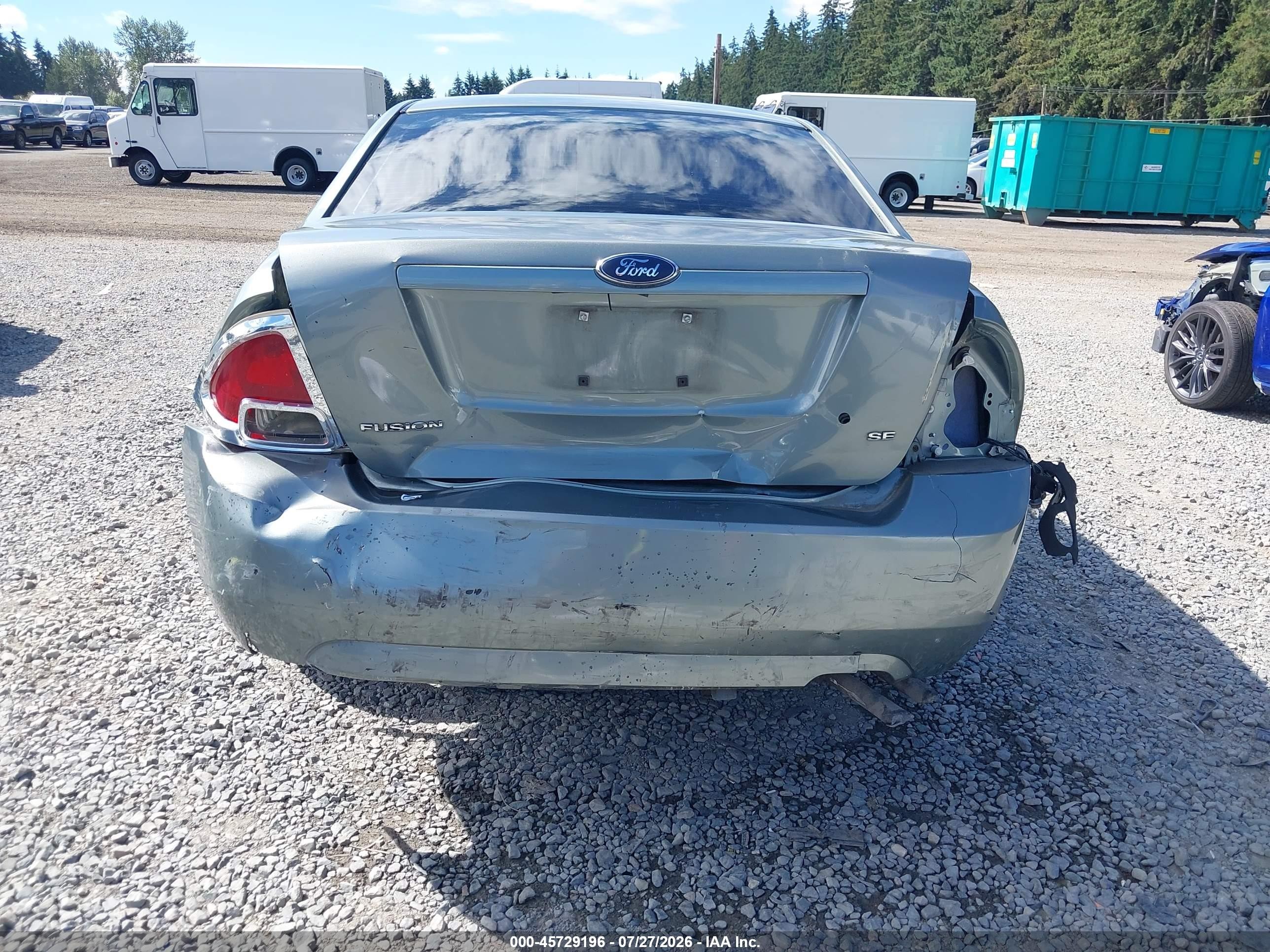 2006 Ford Fusion Se Green vin: 3FAFP07Z26R138809