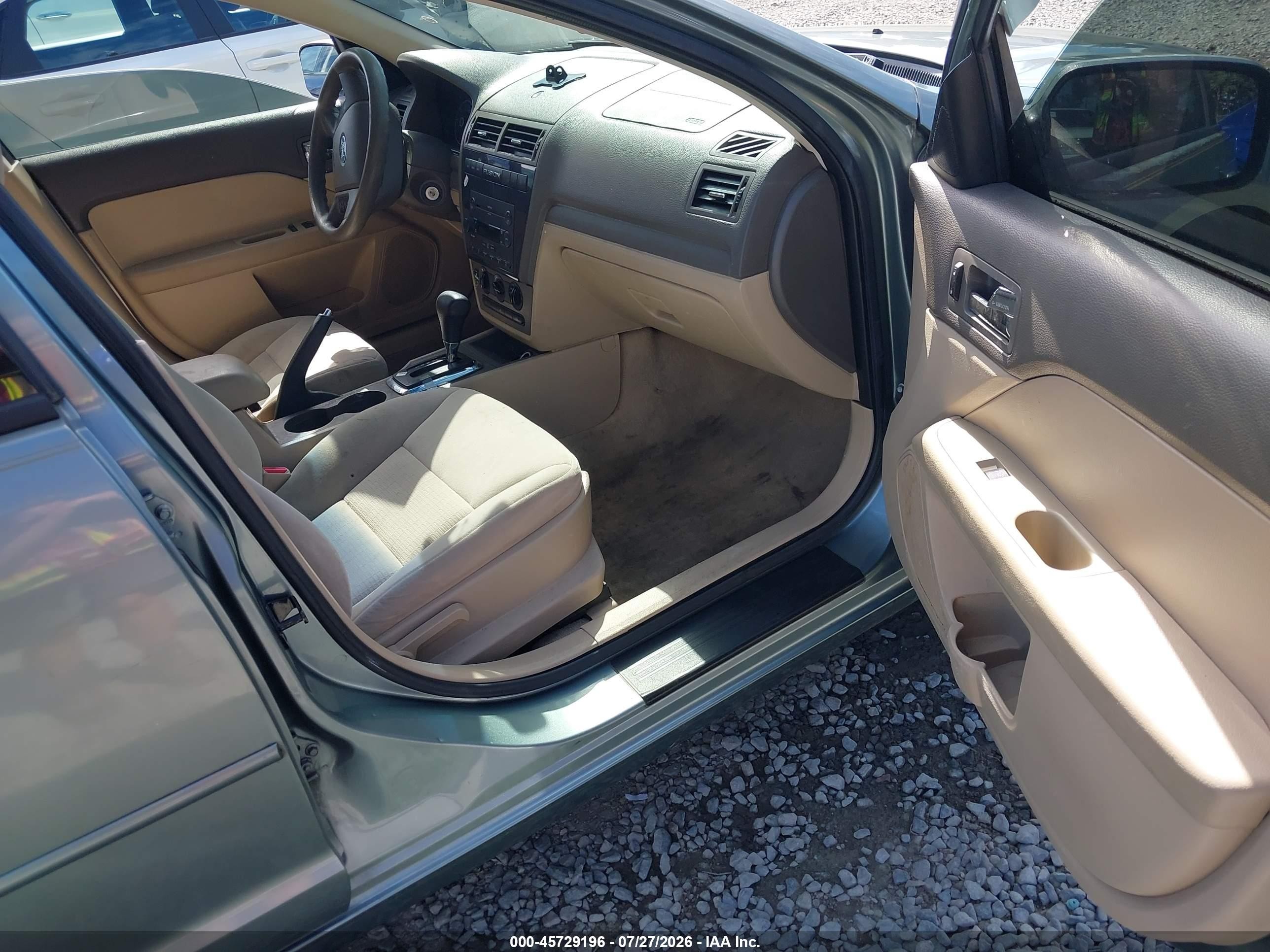 2006 Ford Fusion Se Green vin: 3FAFP07Z26R138809