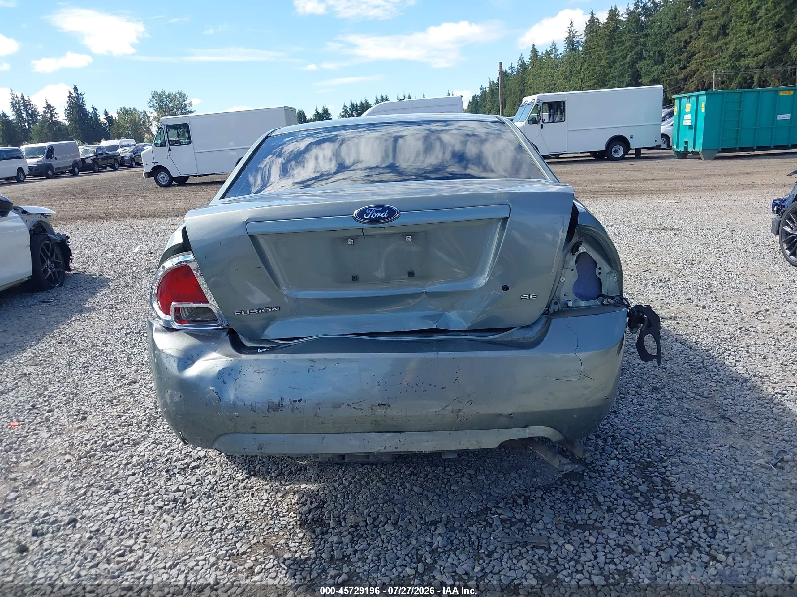 2006 Ford Fusion Se Green vin: 3FAFP07Z26R138809