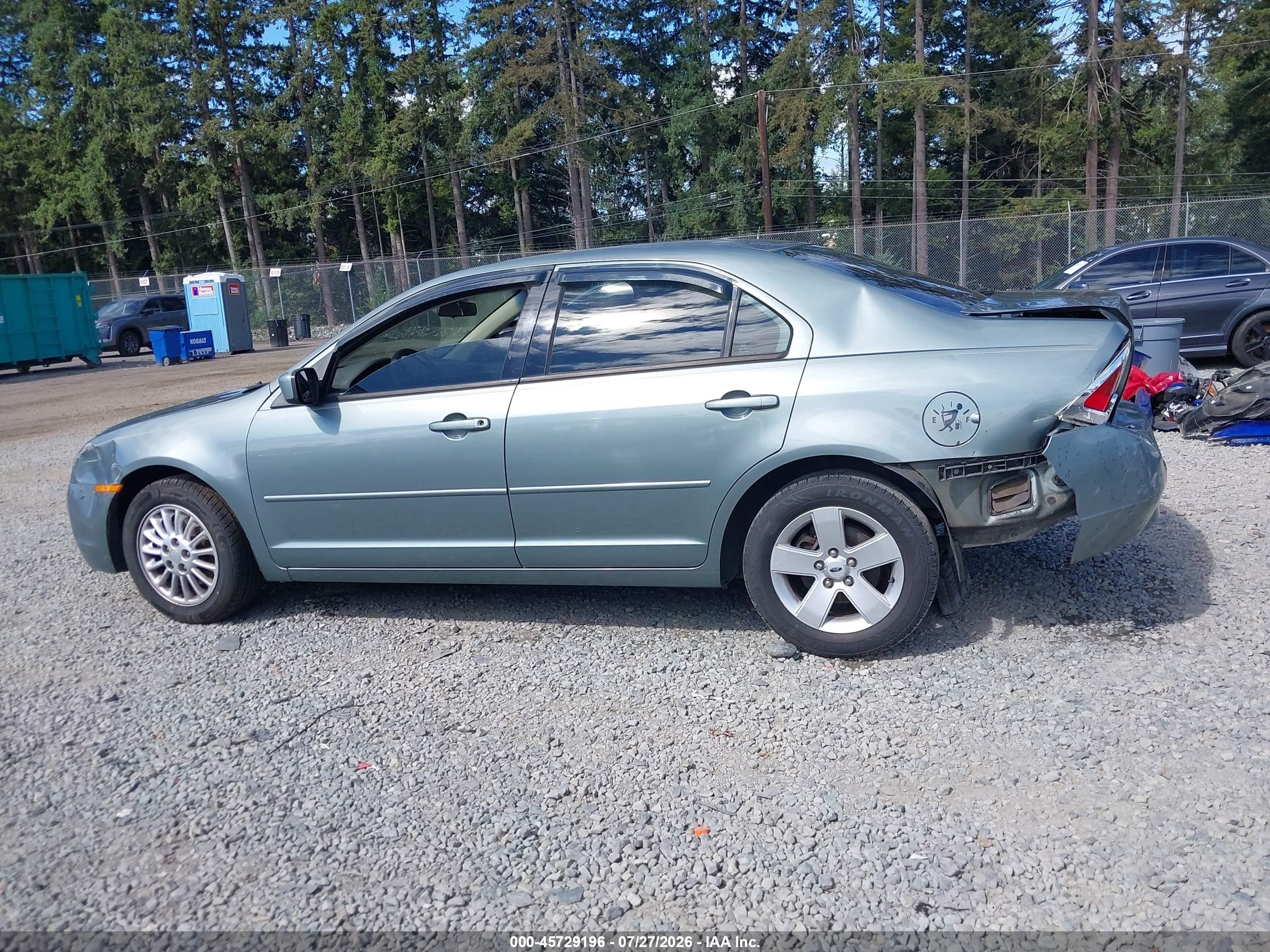 2006 Ford Fusion Se Green vin: 3FAFP07Z26R138809