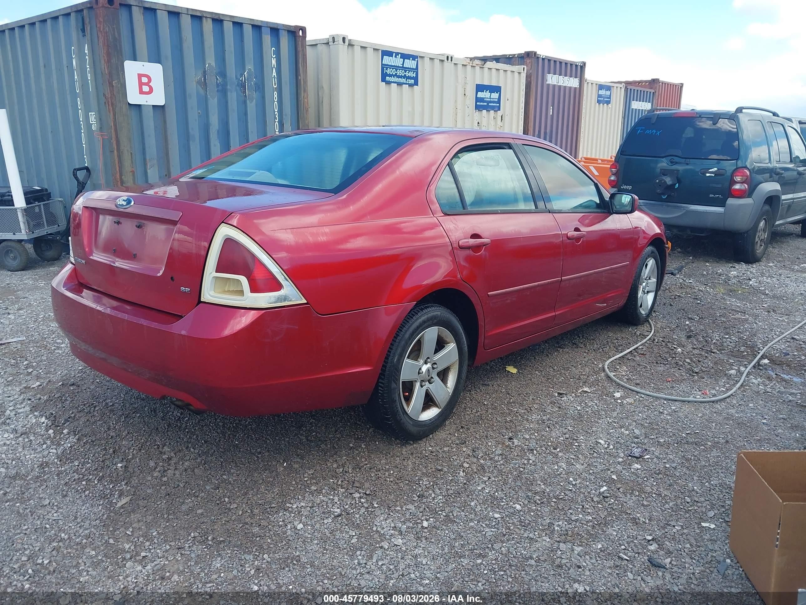 2006 Ford Fusion Se Red vin: 3FAFP07Z76R230496