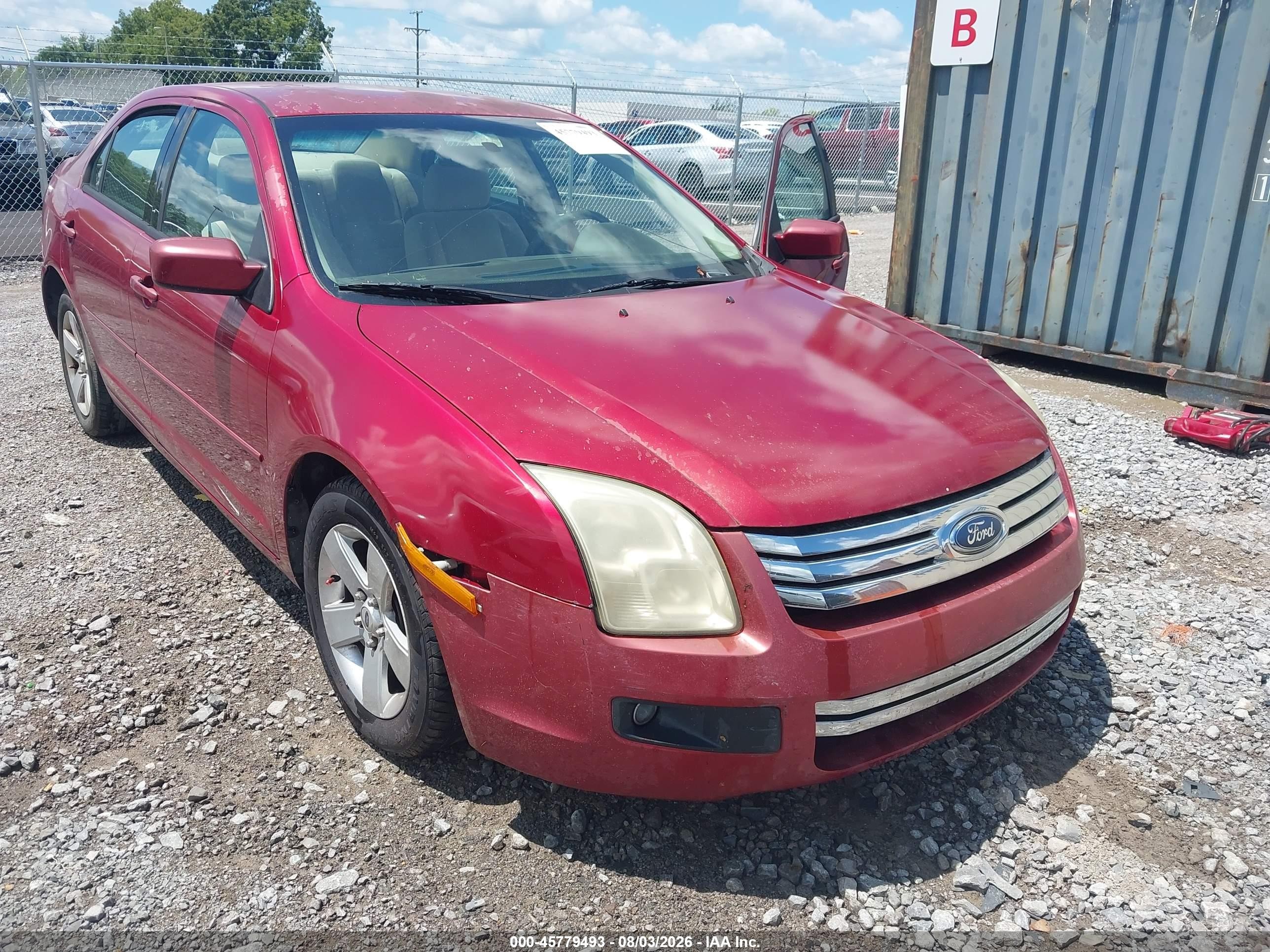 2006 Ford Fusion Se Red vin: 3FAFP07Z76R230496