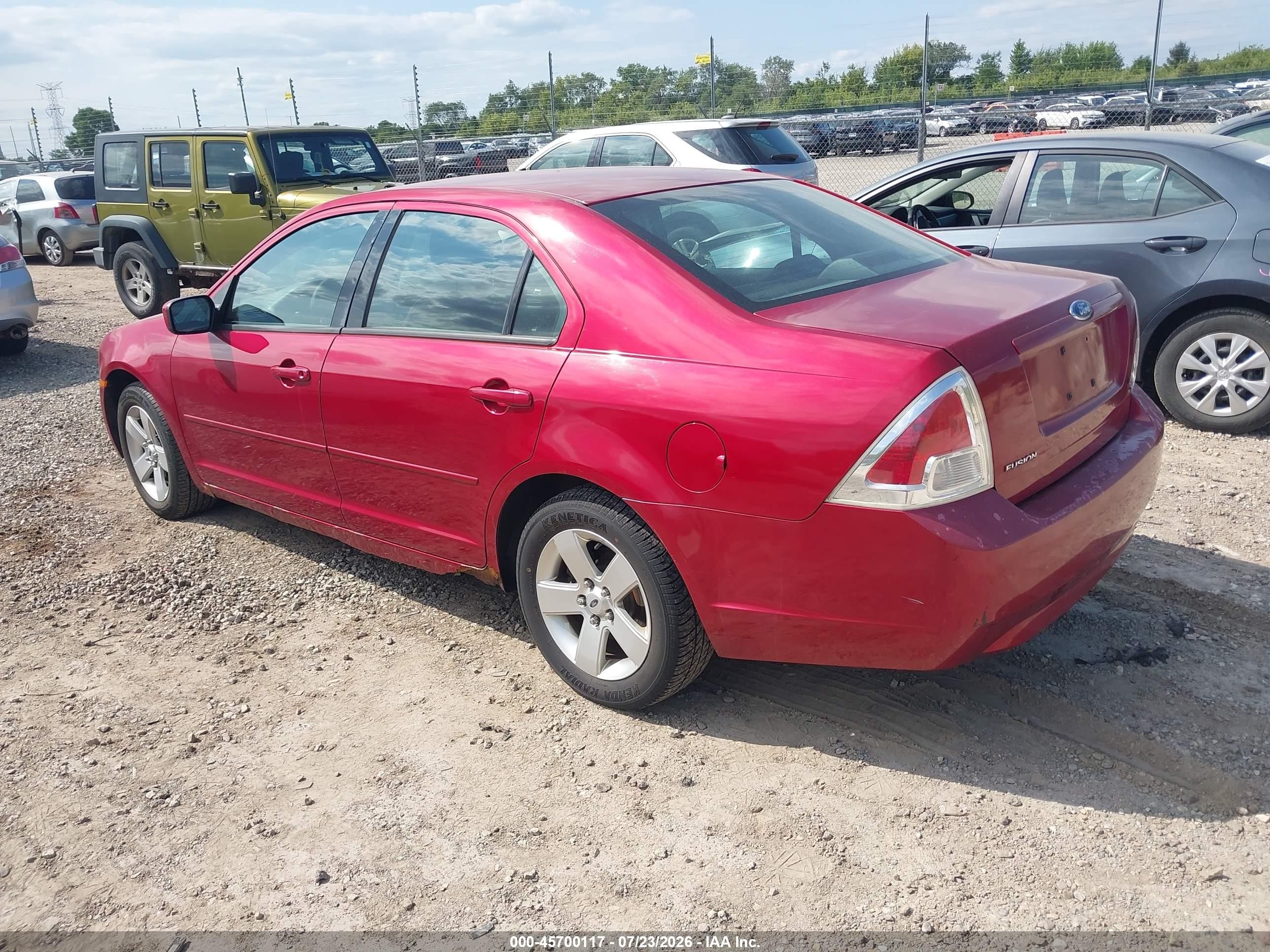 2006 Ford Fusion Se Red vin: 3FAFP07Z86R193376
