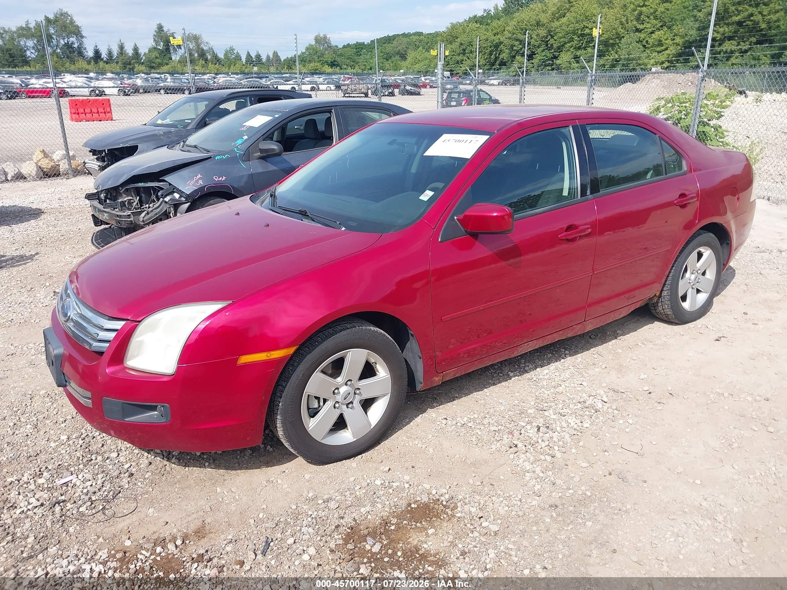 2006 Ford Fusion Se Red vin: 3FAFP07Z86R193376