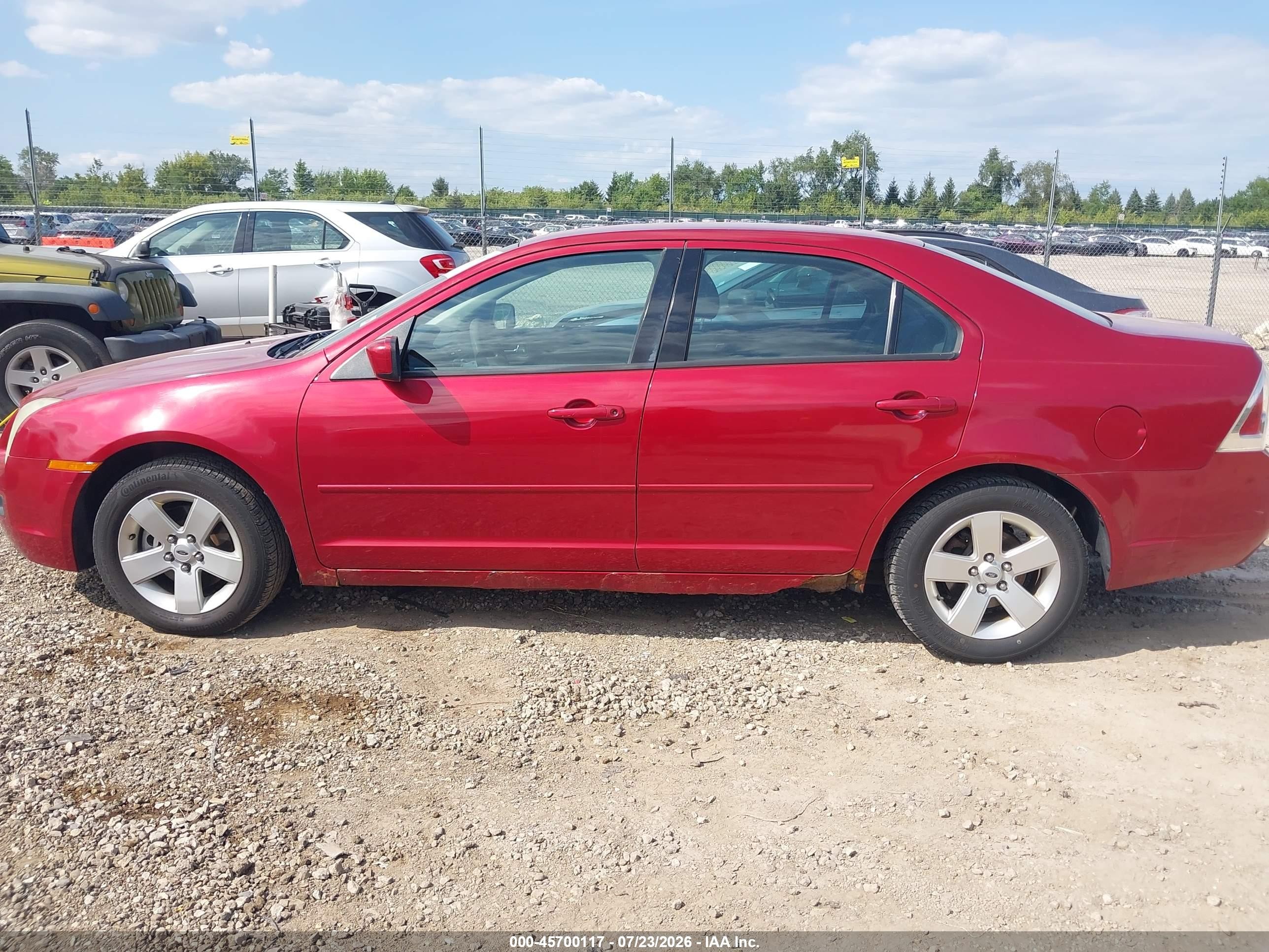 2006 Ford Fusion Se Red vin: 3FAFP07Z86R193376