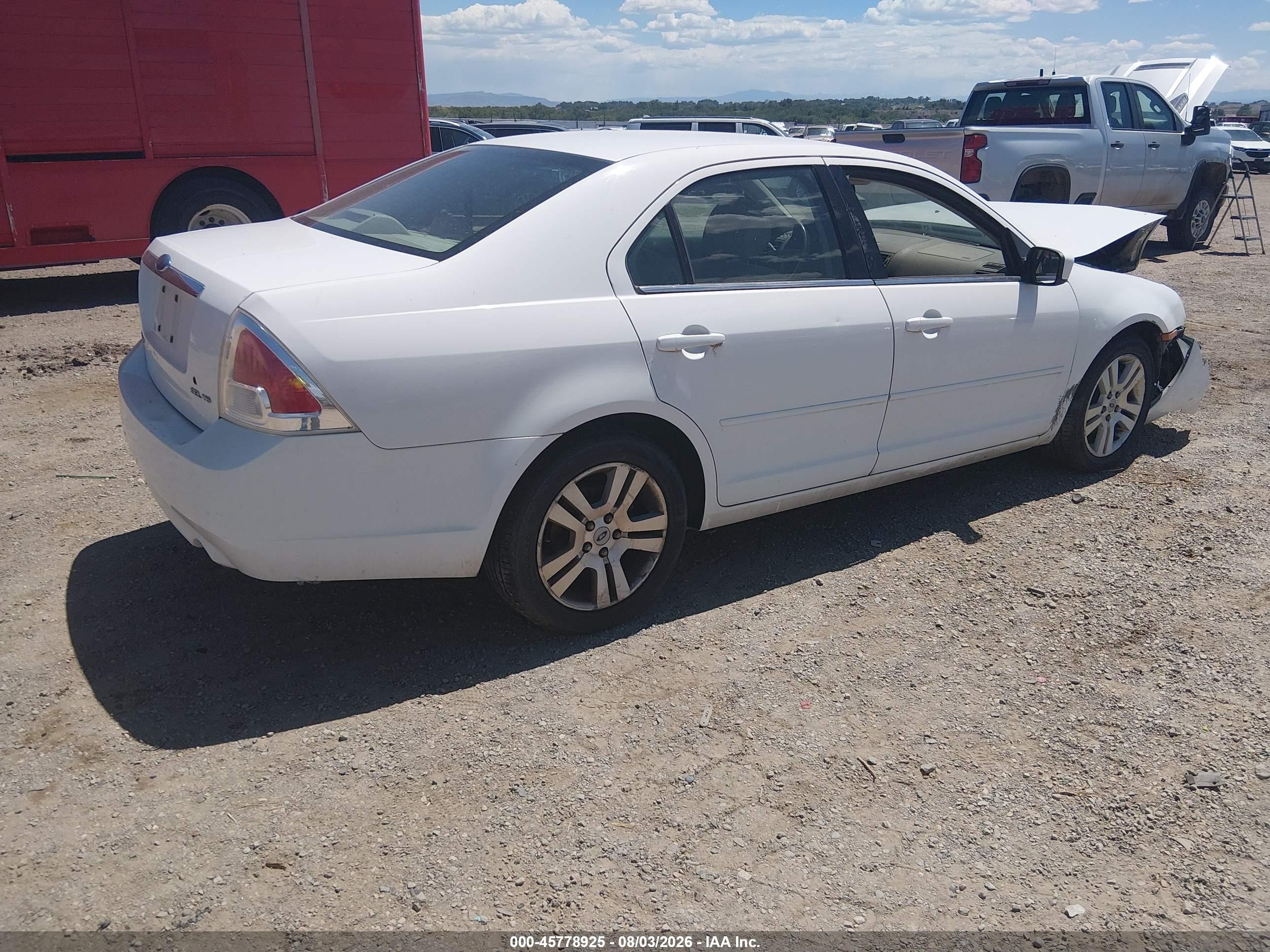 2006 Ford Fusion Sel White vin: 3FAFP08146R106923