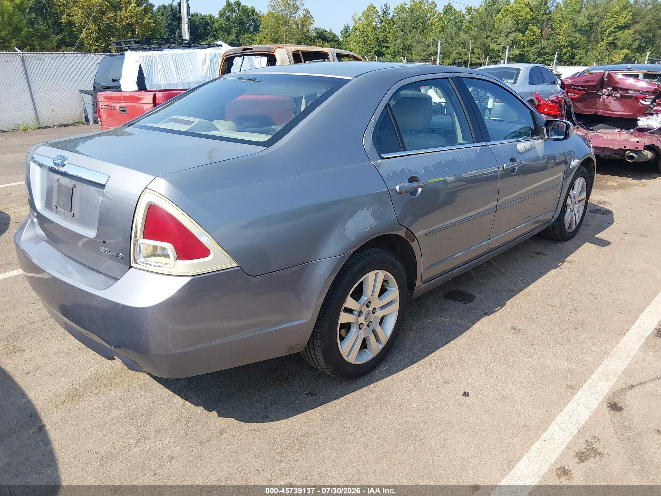 2006 Ford Fusion Sel Gray vin: 3FAFP08156R127179