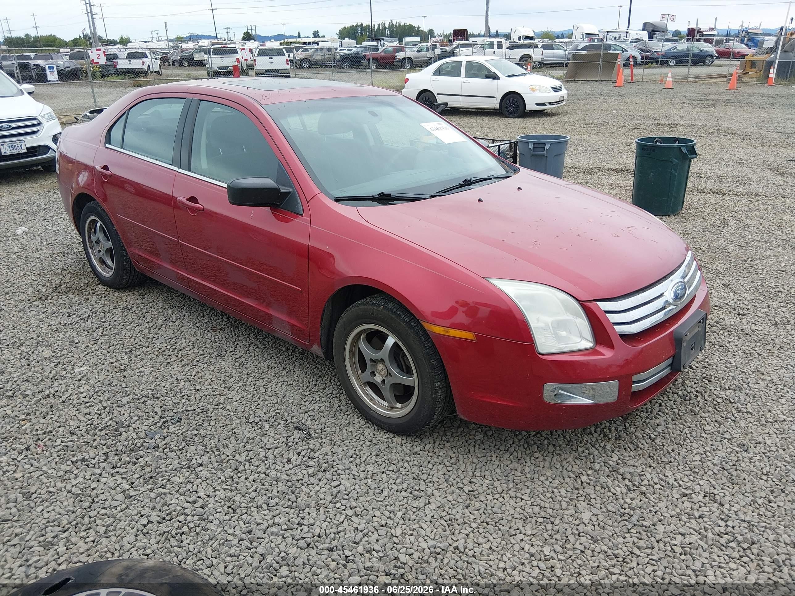2006 Ford Fusion Sel Красный vin: 3FAFP081X6R143393