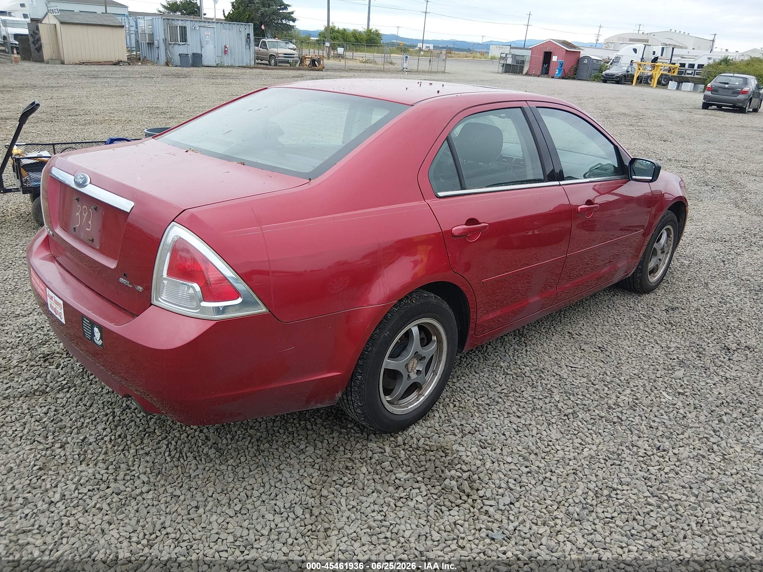 2006 Ford Fusion Sel Красный vin: 3FAFP081X6R143393