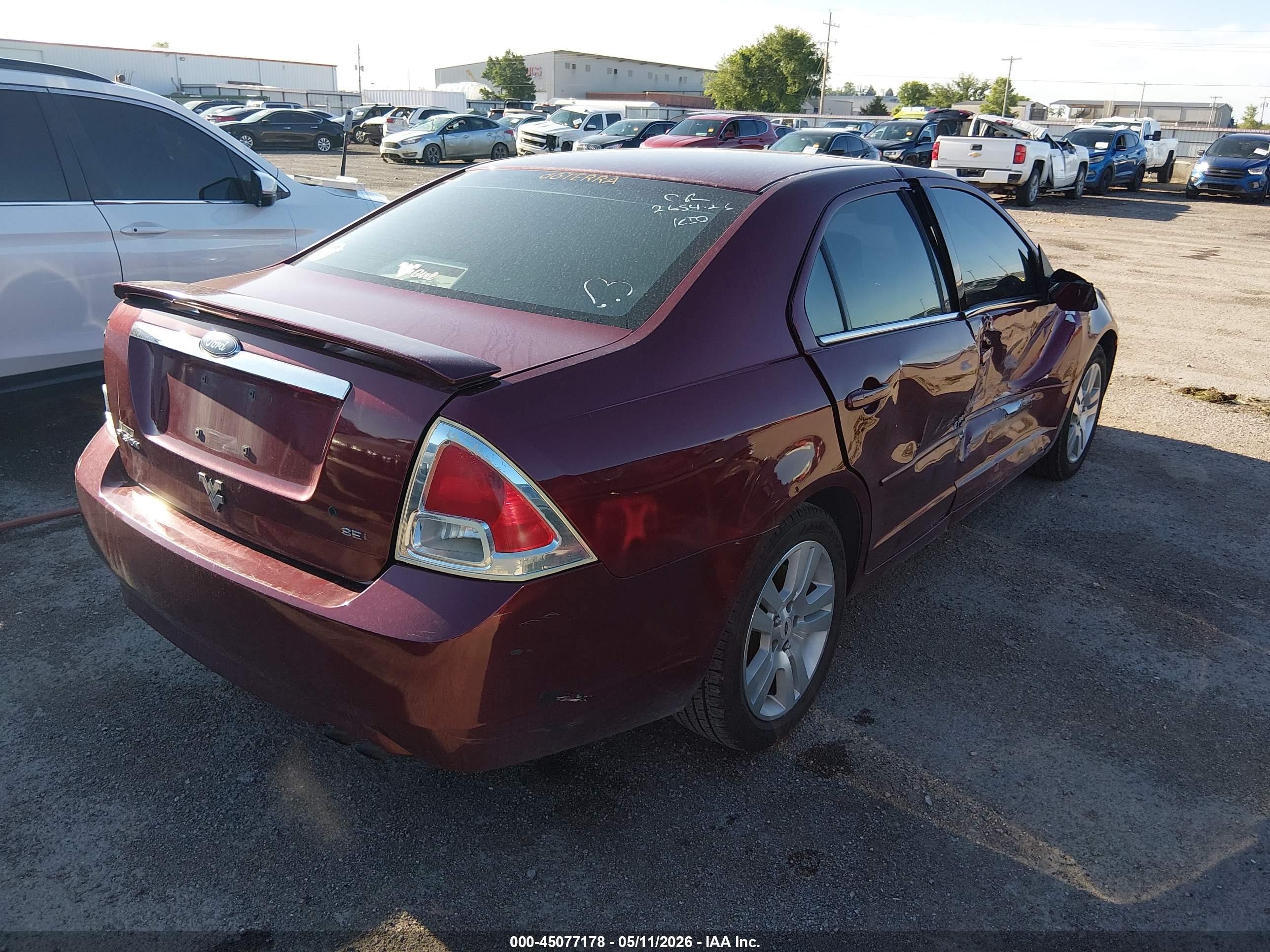 2006 Ford Fusion Sel Red vin: 3FAFP08ZX6R138085