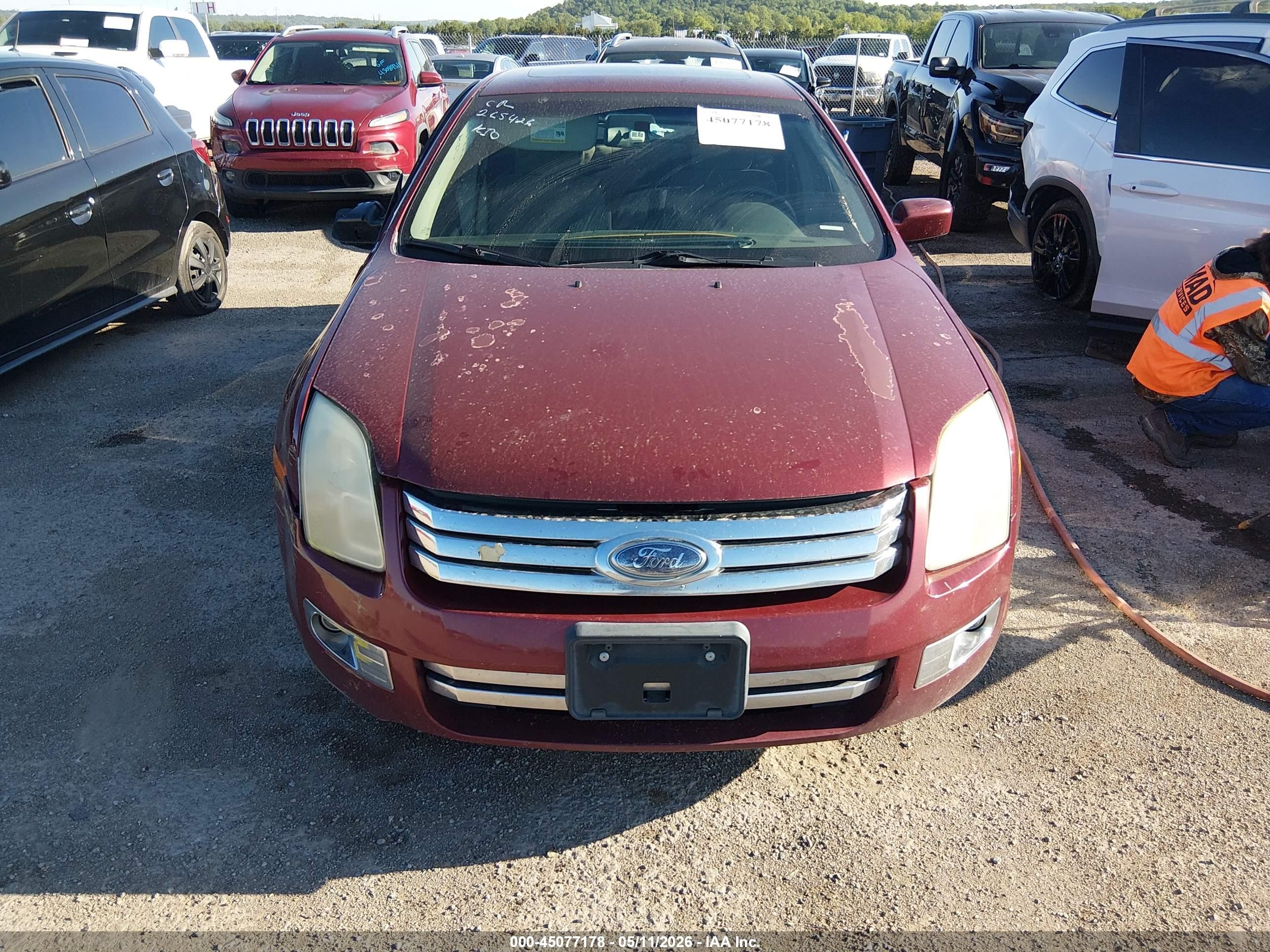 2006 Ford Fusion Sel Red vin: 3FAFP08ZX6R138085