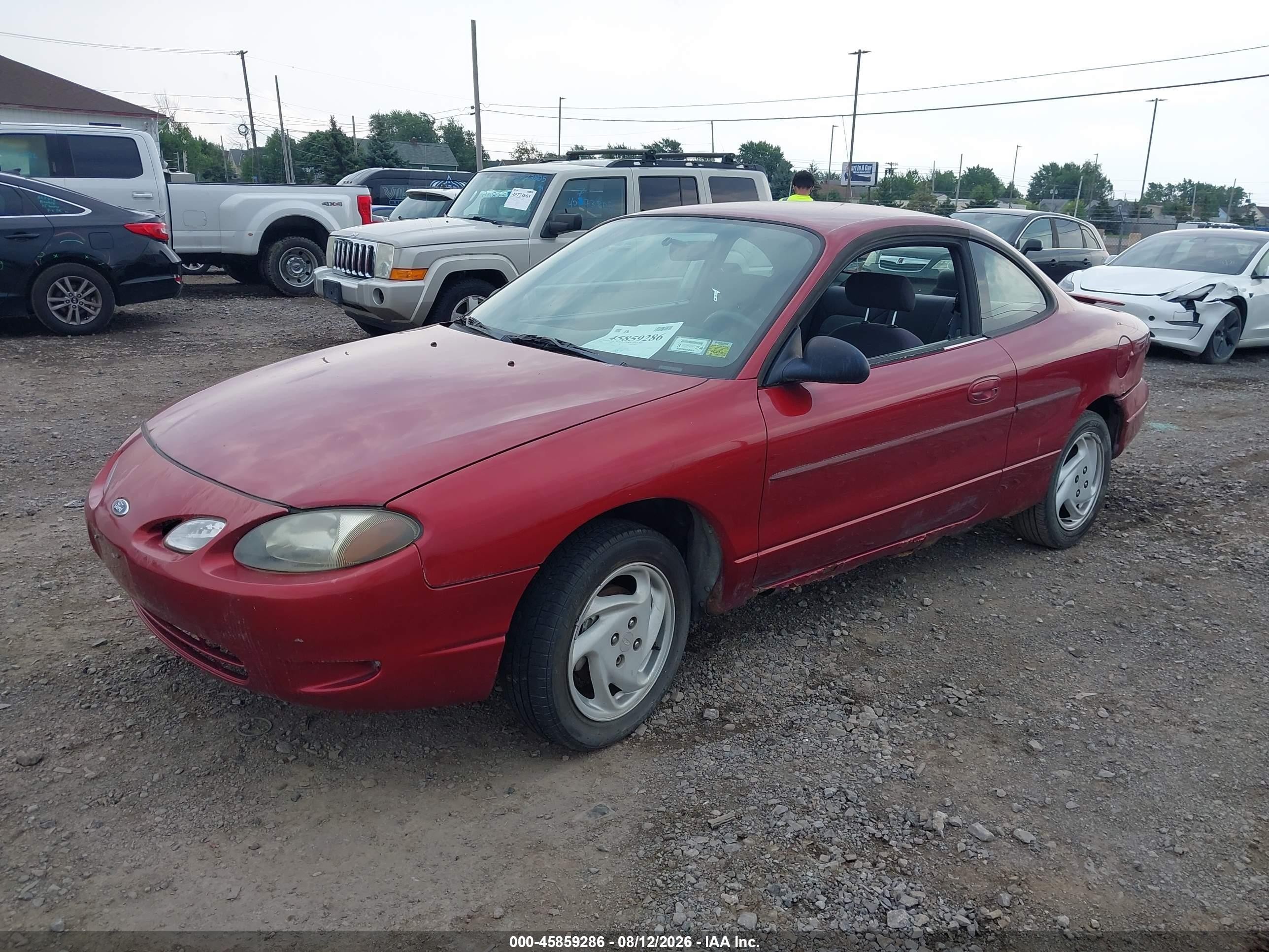 2002 Ford Escort Zx2 Deluxe/zx2 Premium/zx2 Standard Red vin: 3FAFP11302R227265