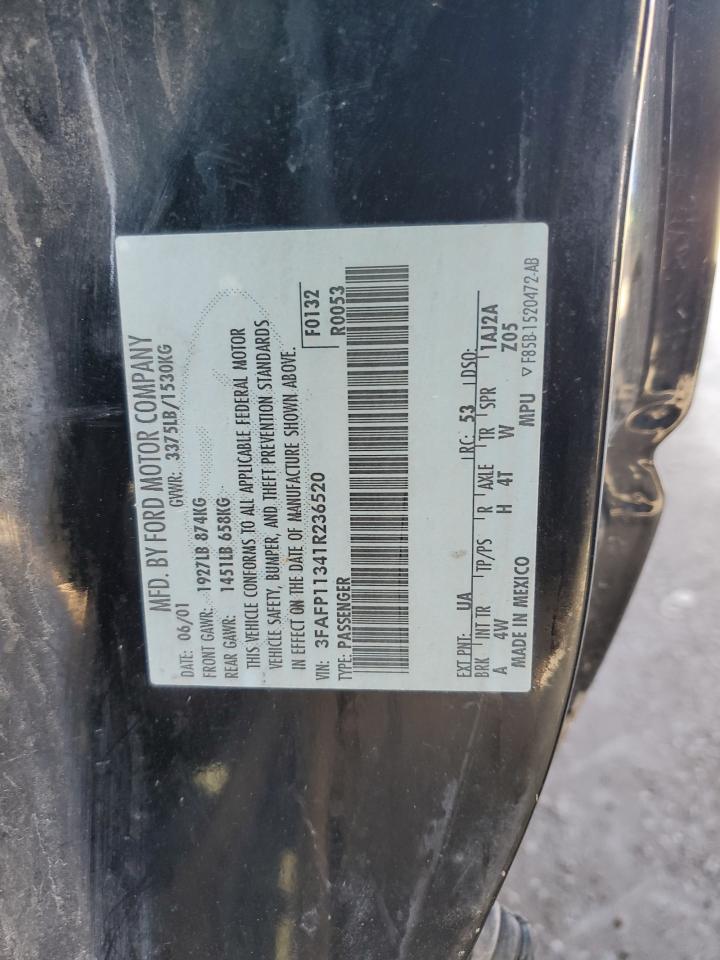 Price & History 2001 Ford Escort Zx2 2.0l 4 vin: 3FAFP11341R236520