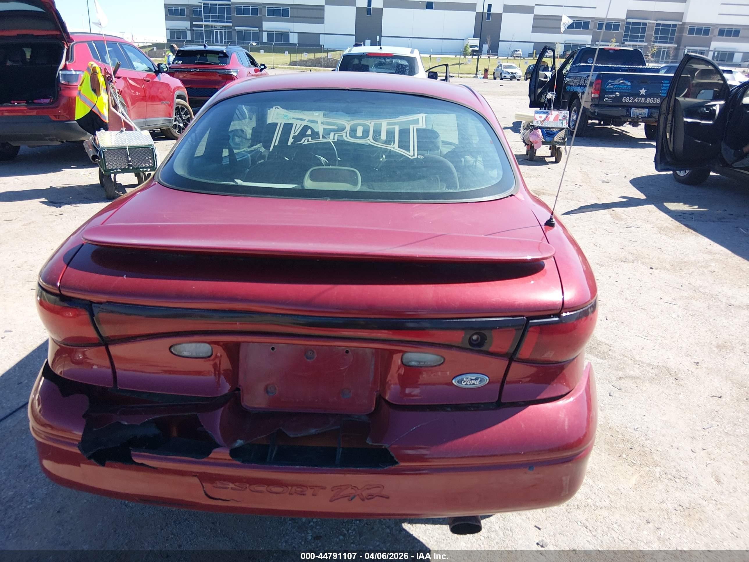 2001 Ford Escort Zx2 Red vin: 3FAFP11351R157843