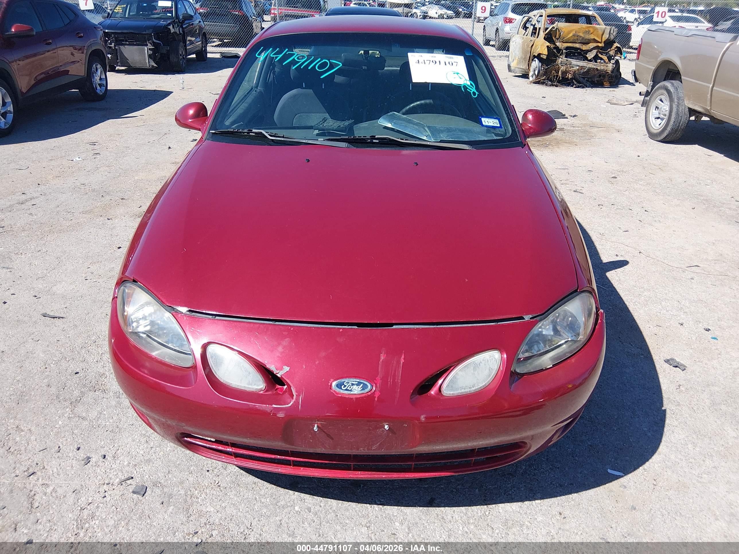 2001 Ford Escort Zx2 Red vin: 3FAFP11351R157843