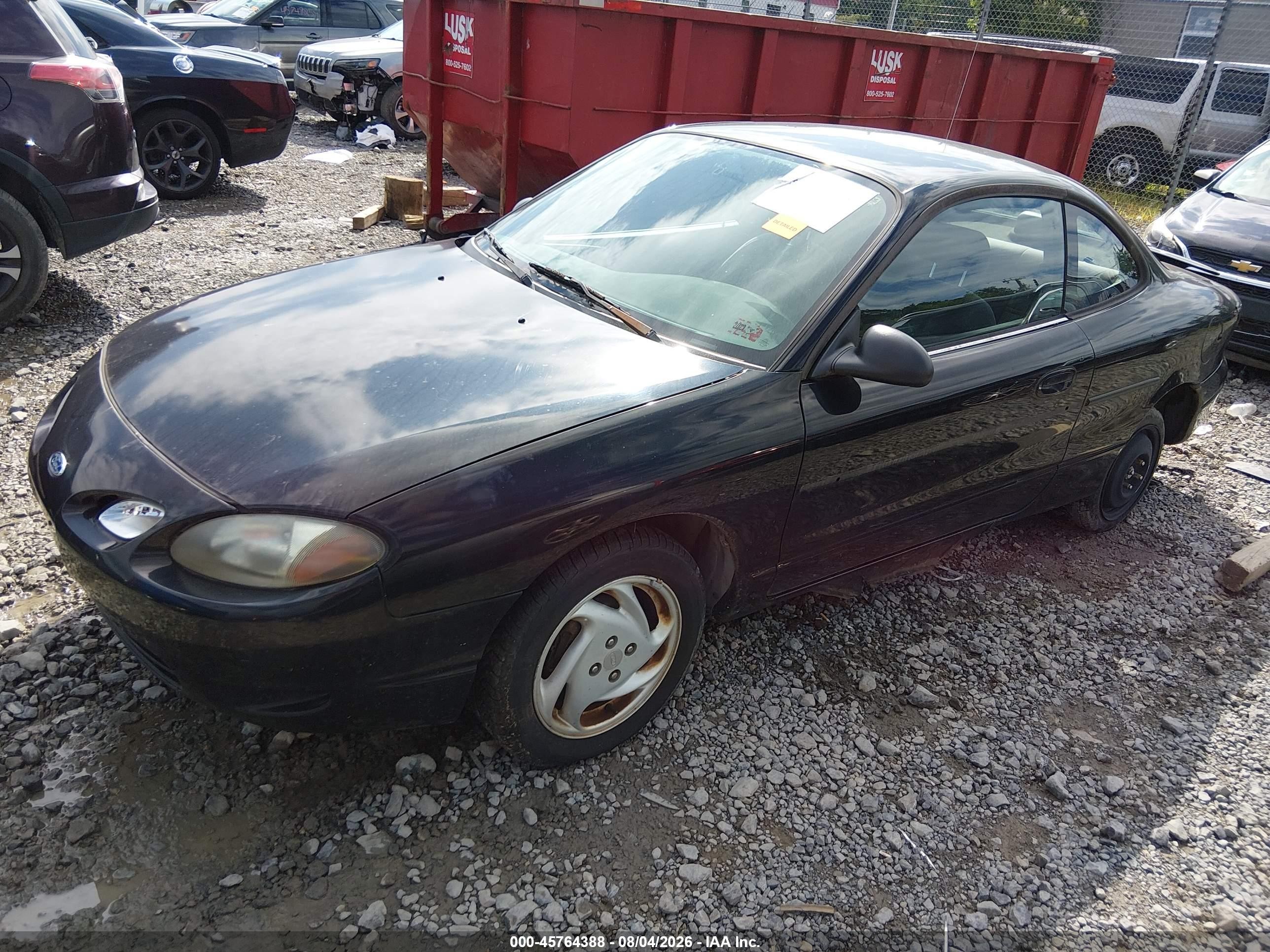 2001 Ford Escort Zx2 Black vin: 3FAFP11351R162833