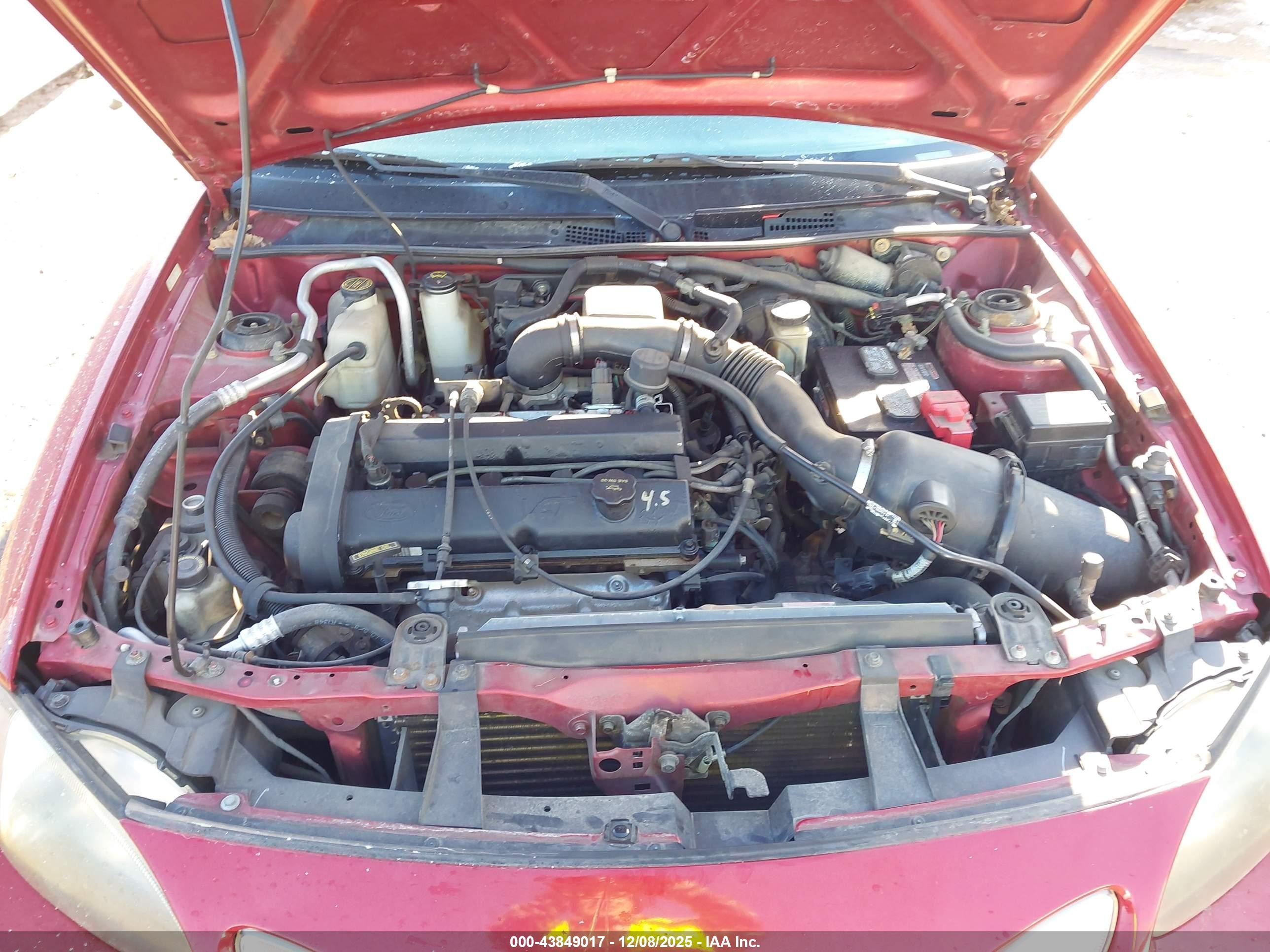 2001 Ford Escort Zx2 Red vin: 3FAFP11351R222321