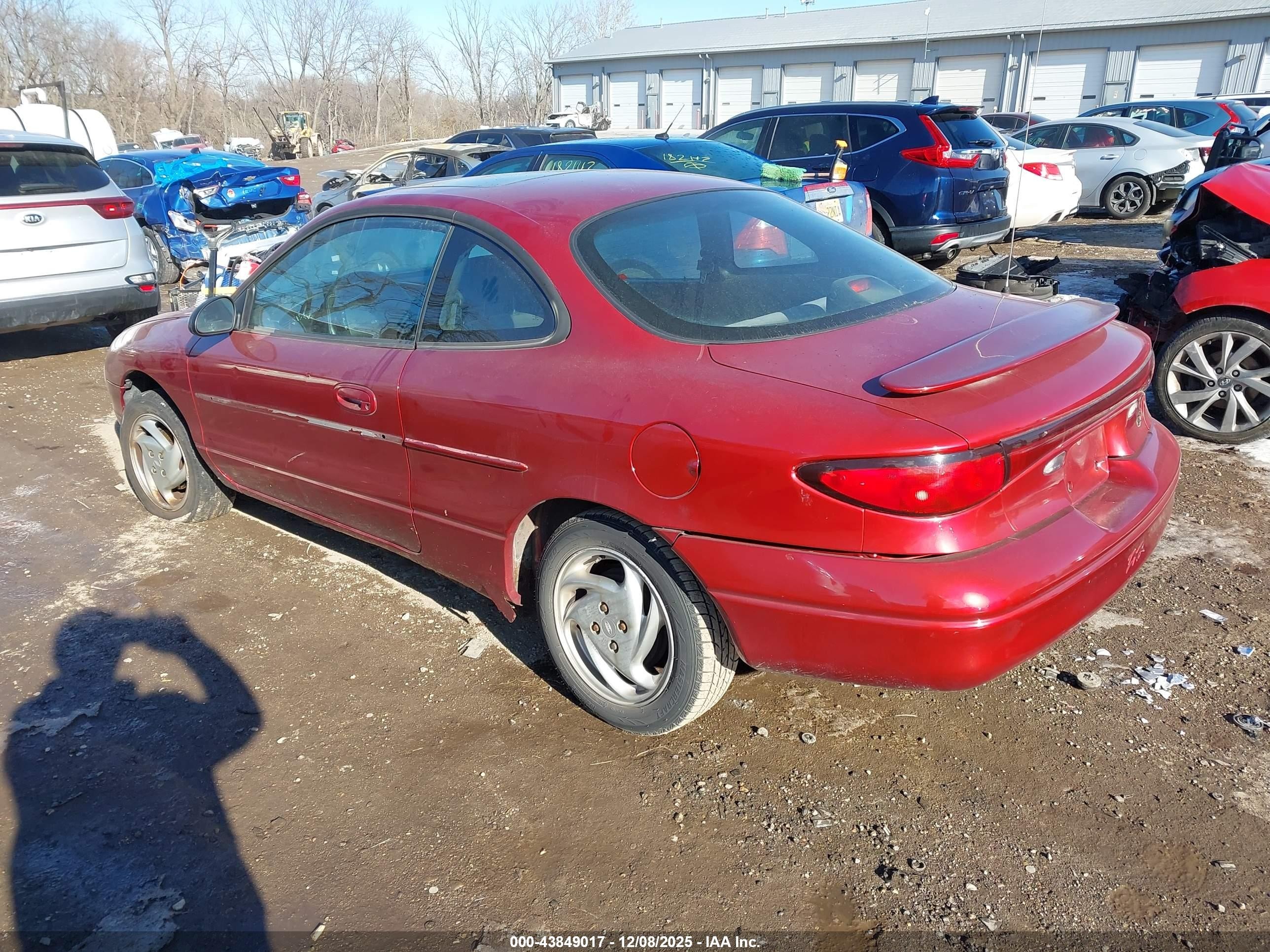 2001 Ford Escort Zx2 Red vin: 3FAFP11351R222321