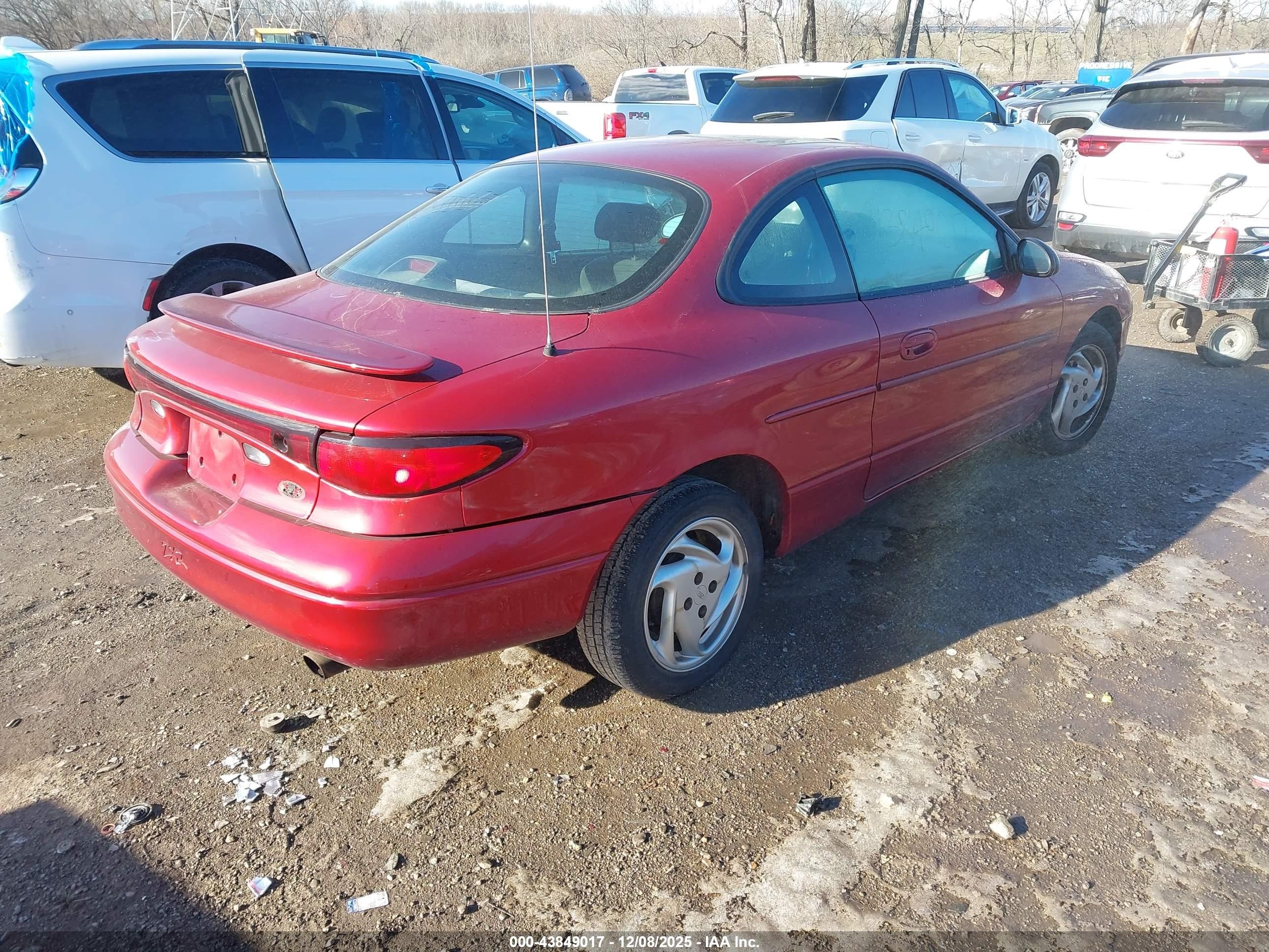 2001 Ford Escort Zx2 Red vin: 3FAFP11351R222321