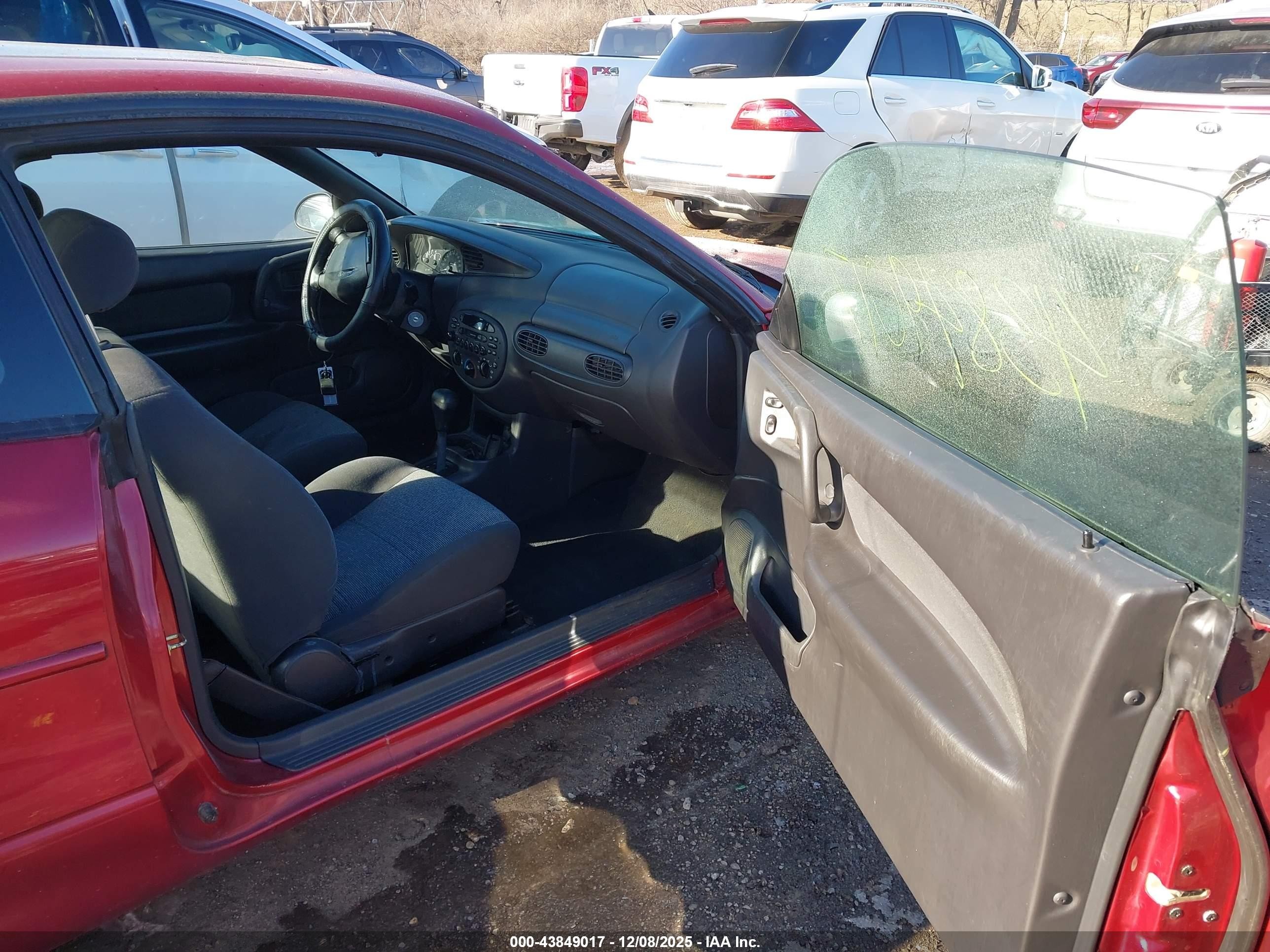 2001 Ford Escort Zx2 Red vin: 3FAFP11351R222321