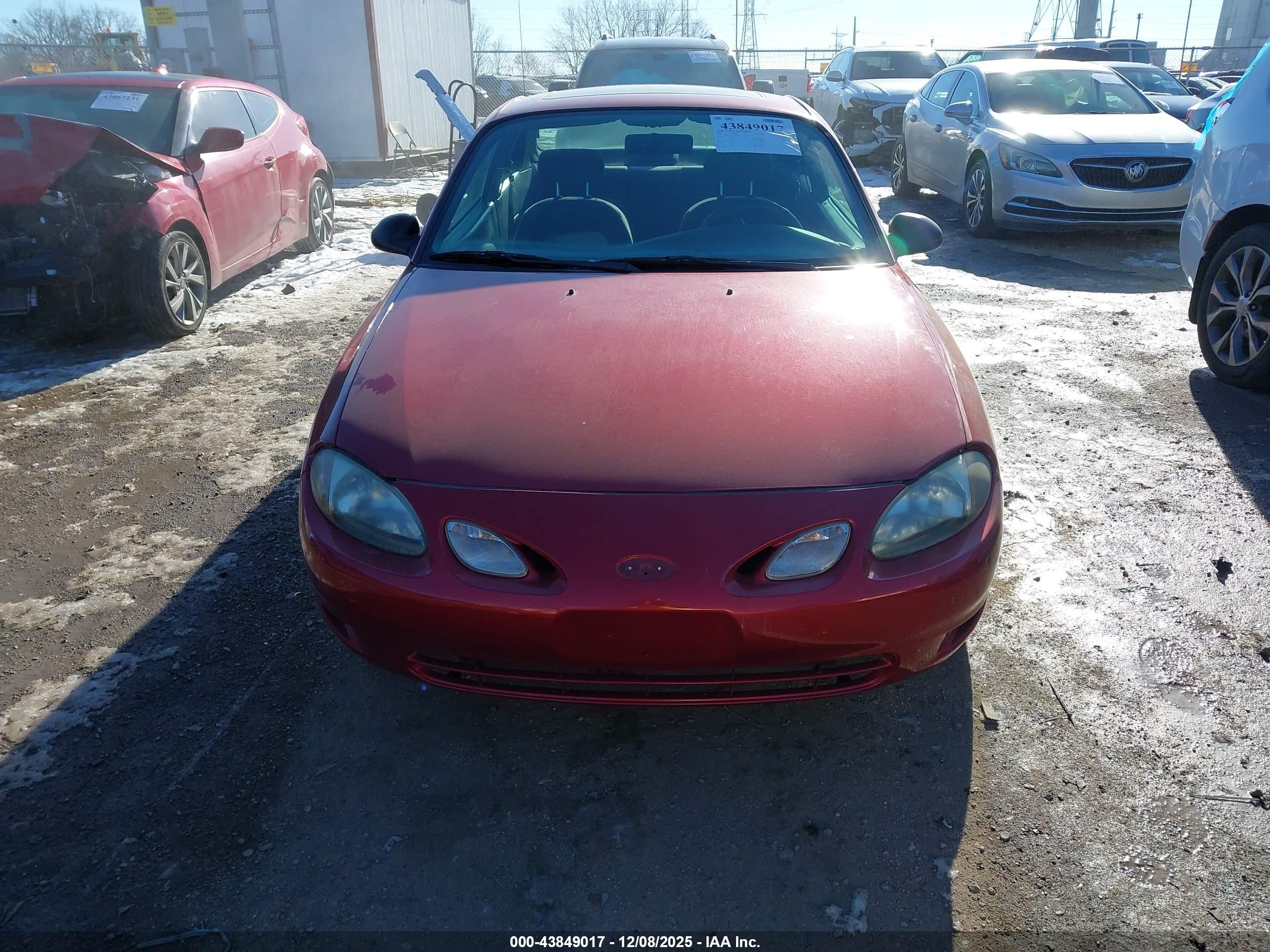 2001 Ford Escort Zx2 Red vin: 3FAFP11351R222321