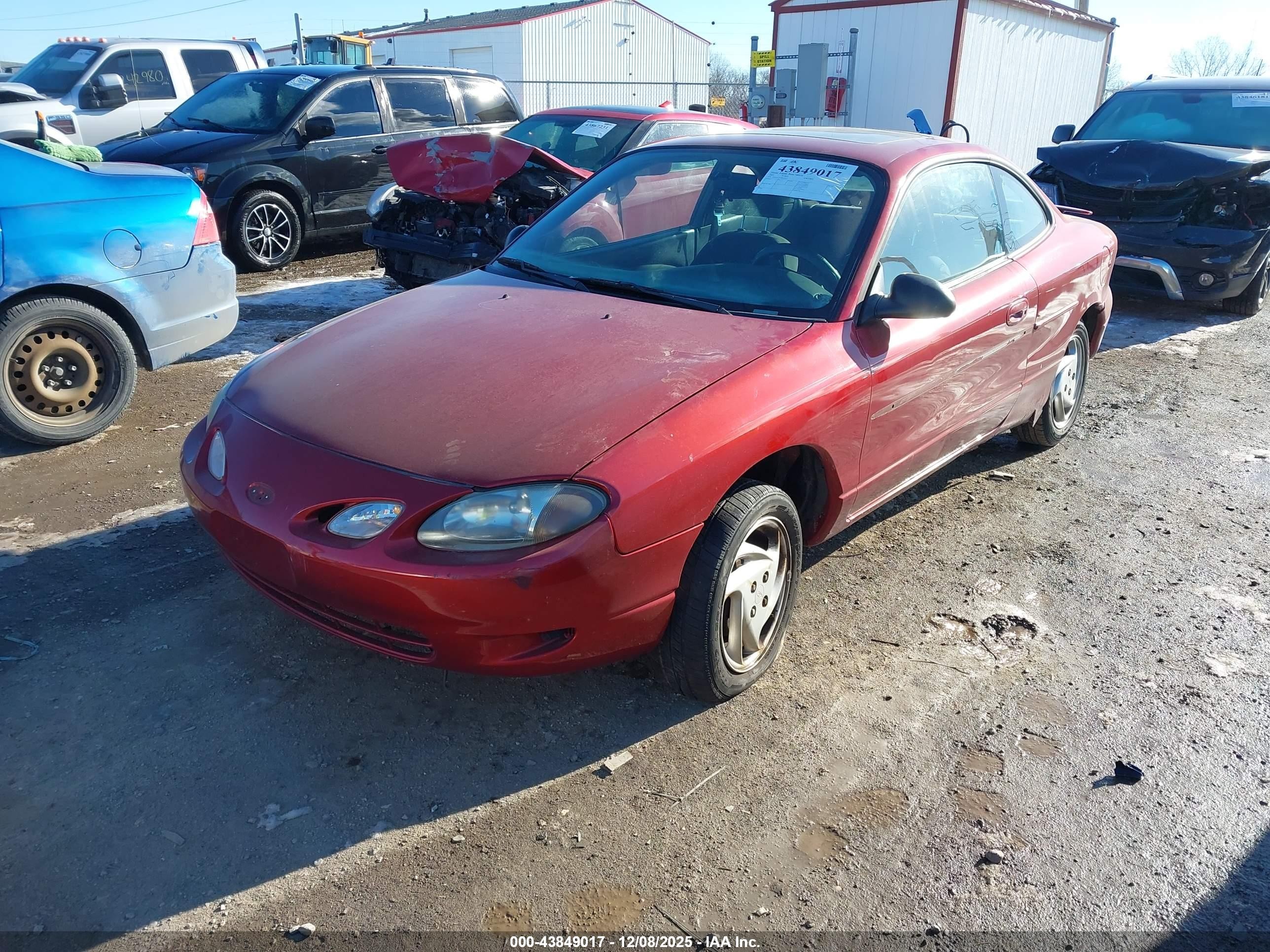 2001 Ford Escort Zx2 Red vin: 3FAFP11351R222321