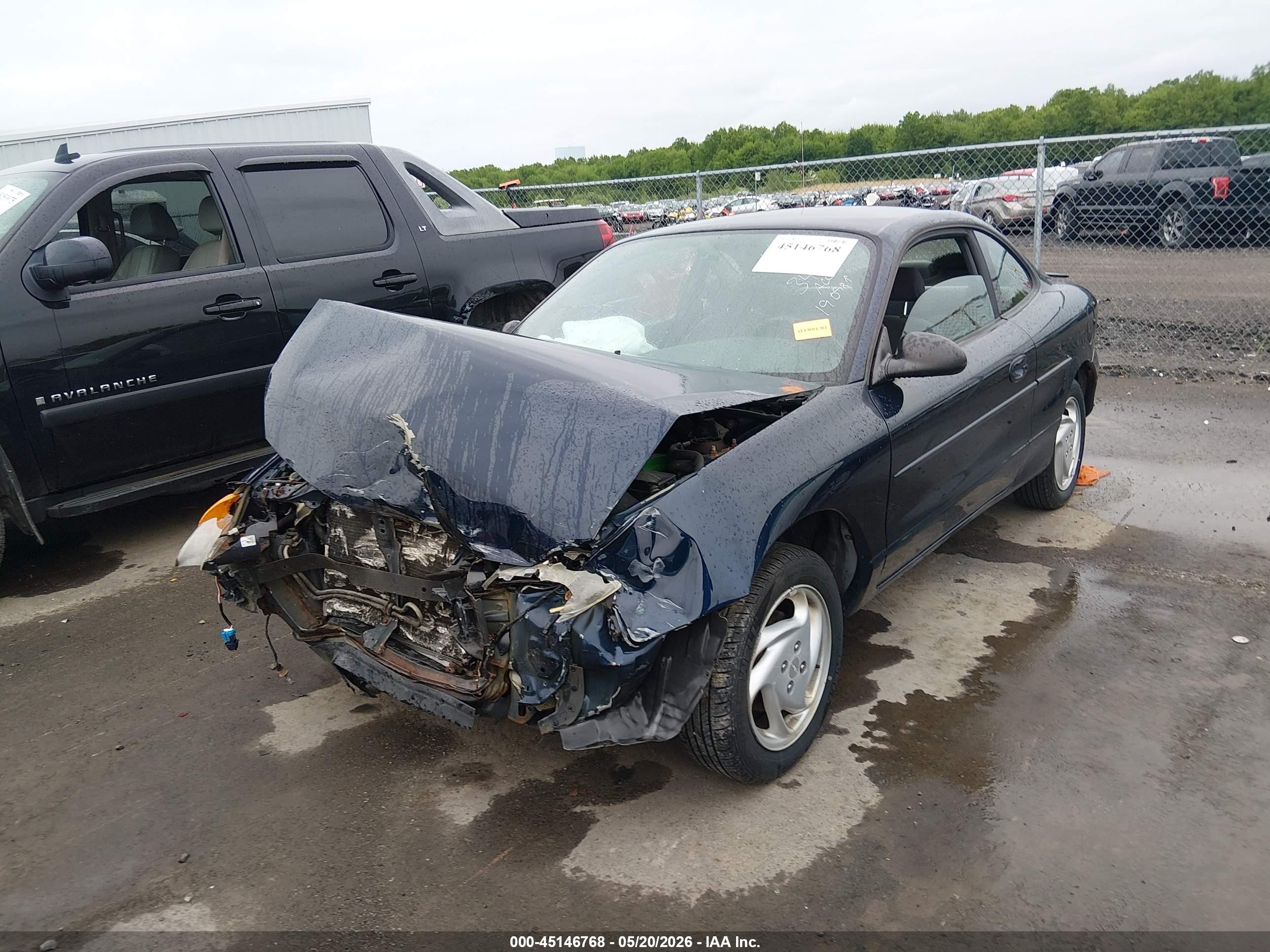 2002 Ford Escort Zx2 Navy vin: 3FAFP11372R190988