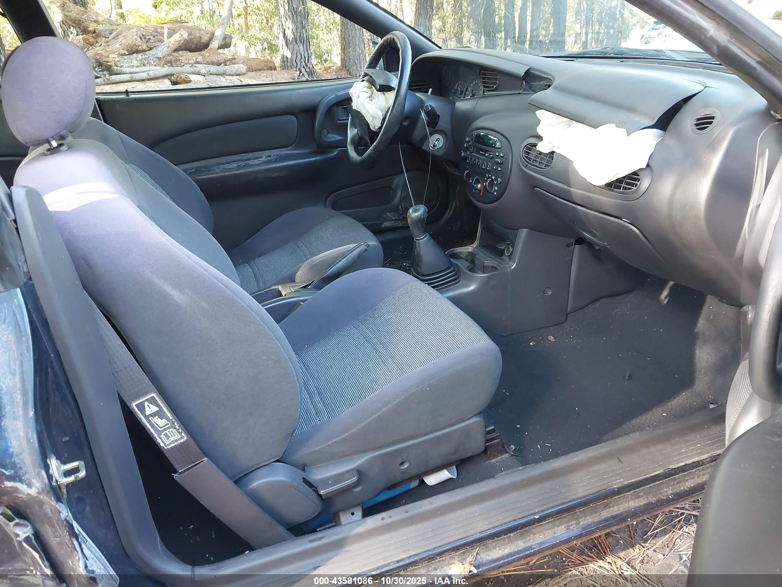 2001 Ford Escort Zx2 Blue vin: 3FAFP113X1R116608