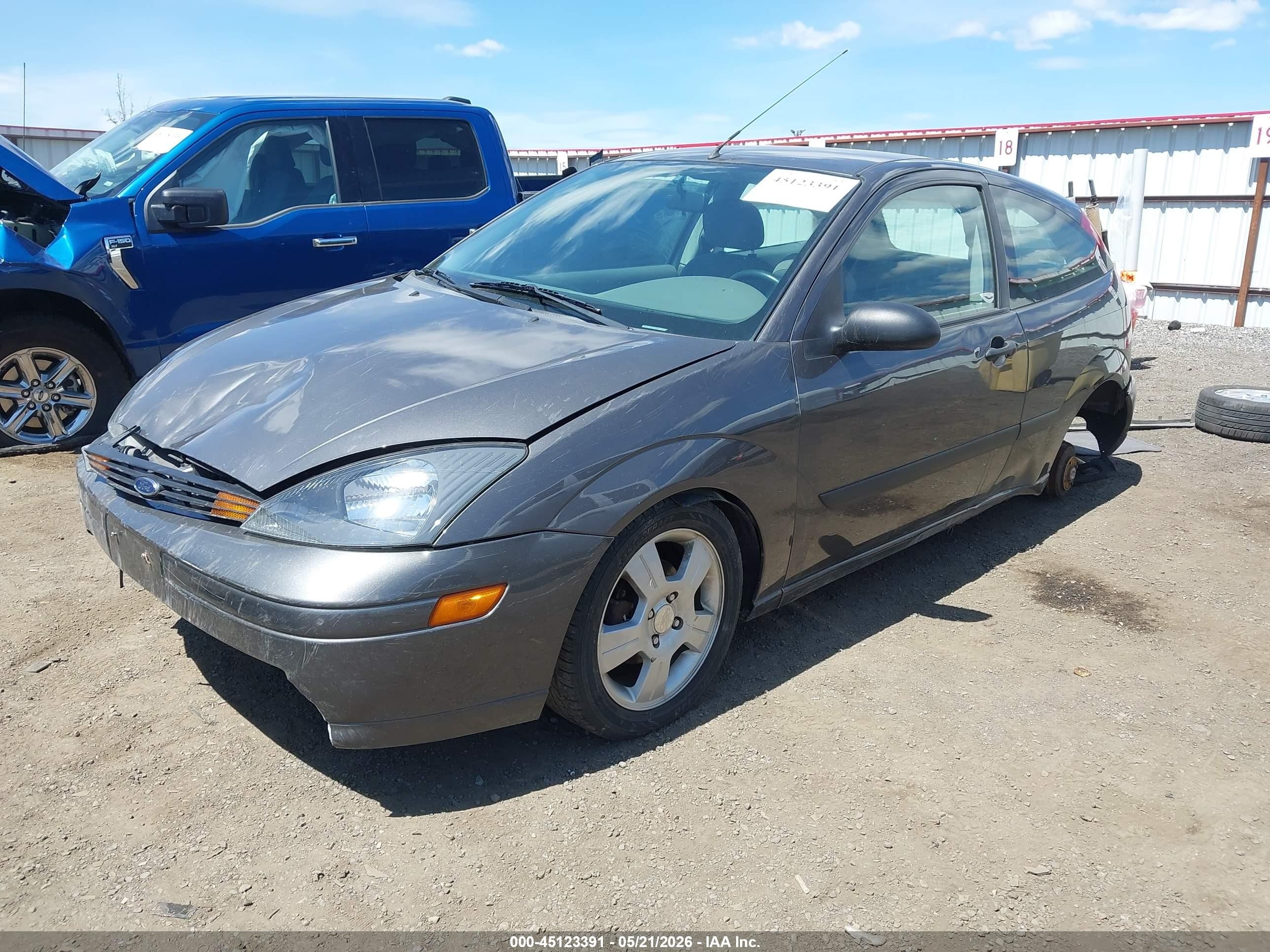 2003 Ford Focus Zx3 Gray vin: 3FAFP31323R120165