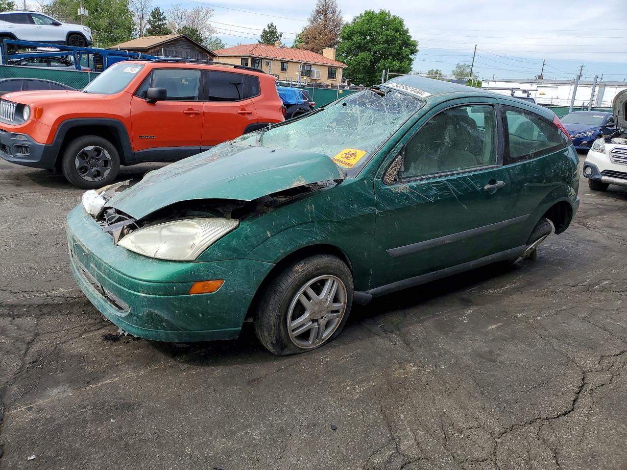 2002 Ford Focus Zx3 Green vin: 3FAFP31362R141115