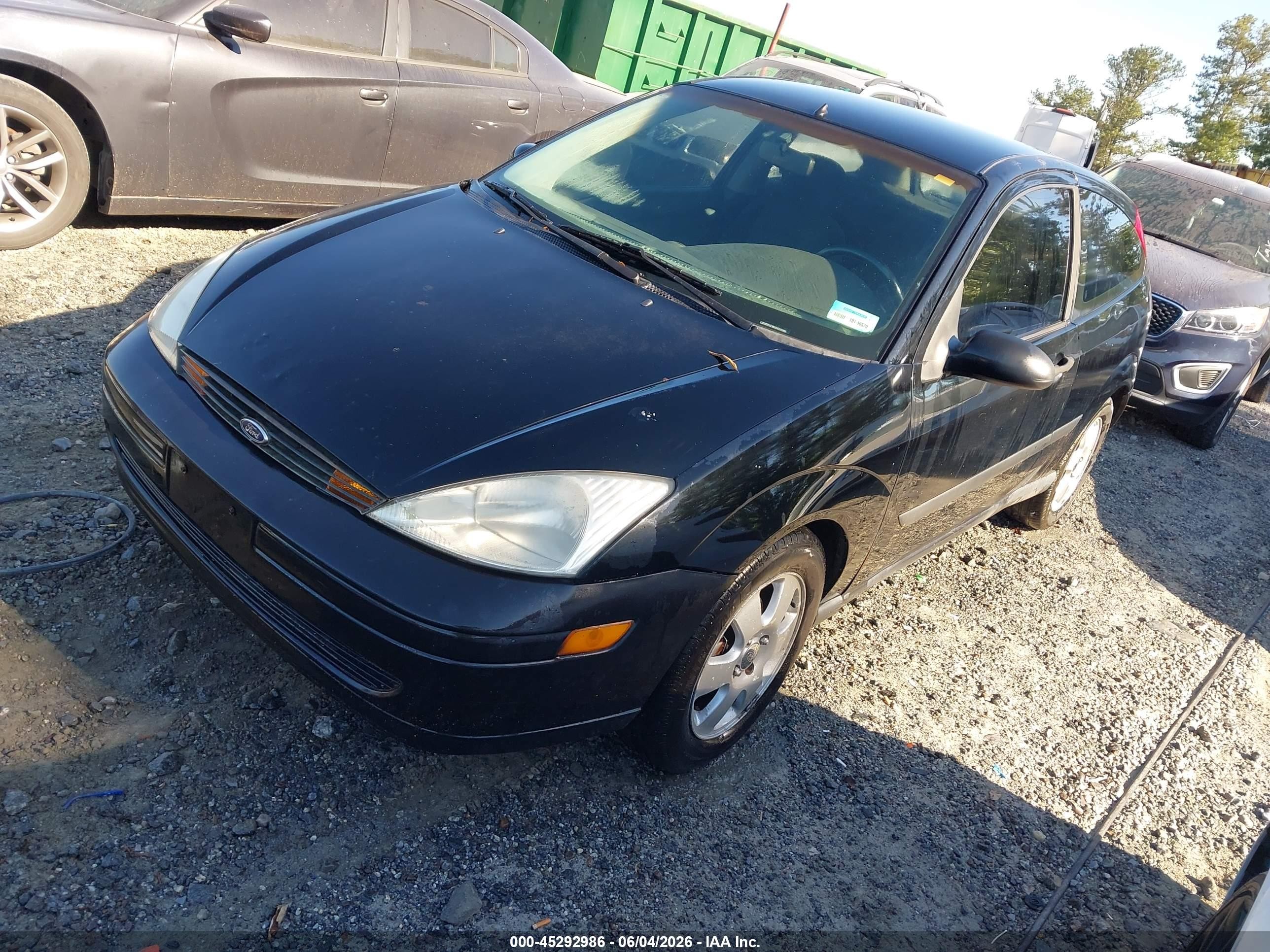 2002 Ford Focus Zx3 Black vin: 3FAFP31362R183476