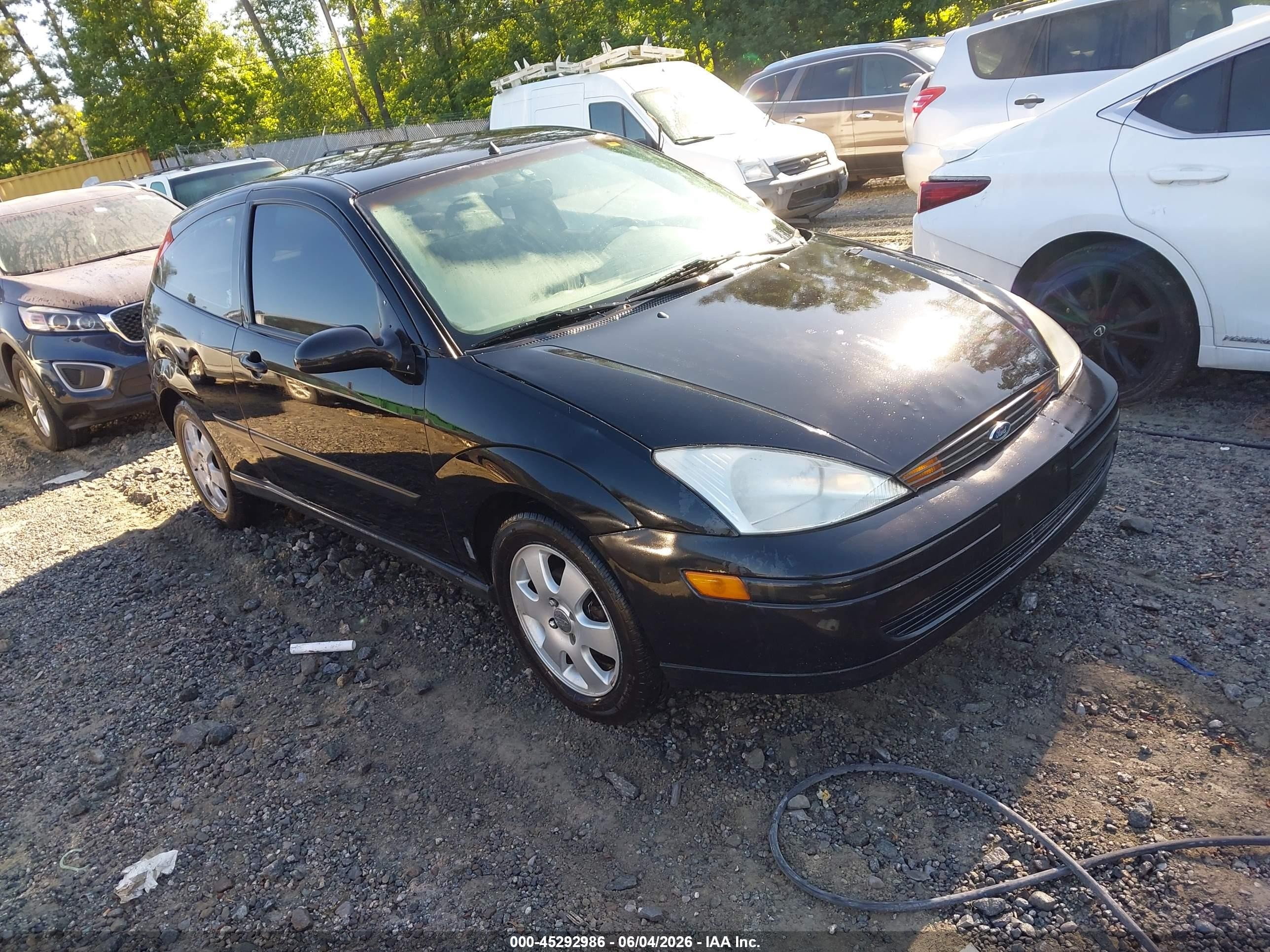 2002 Ford Focus Zx3 Black vin: 3FAFP31362R183476