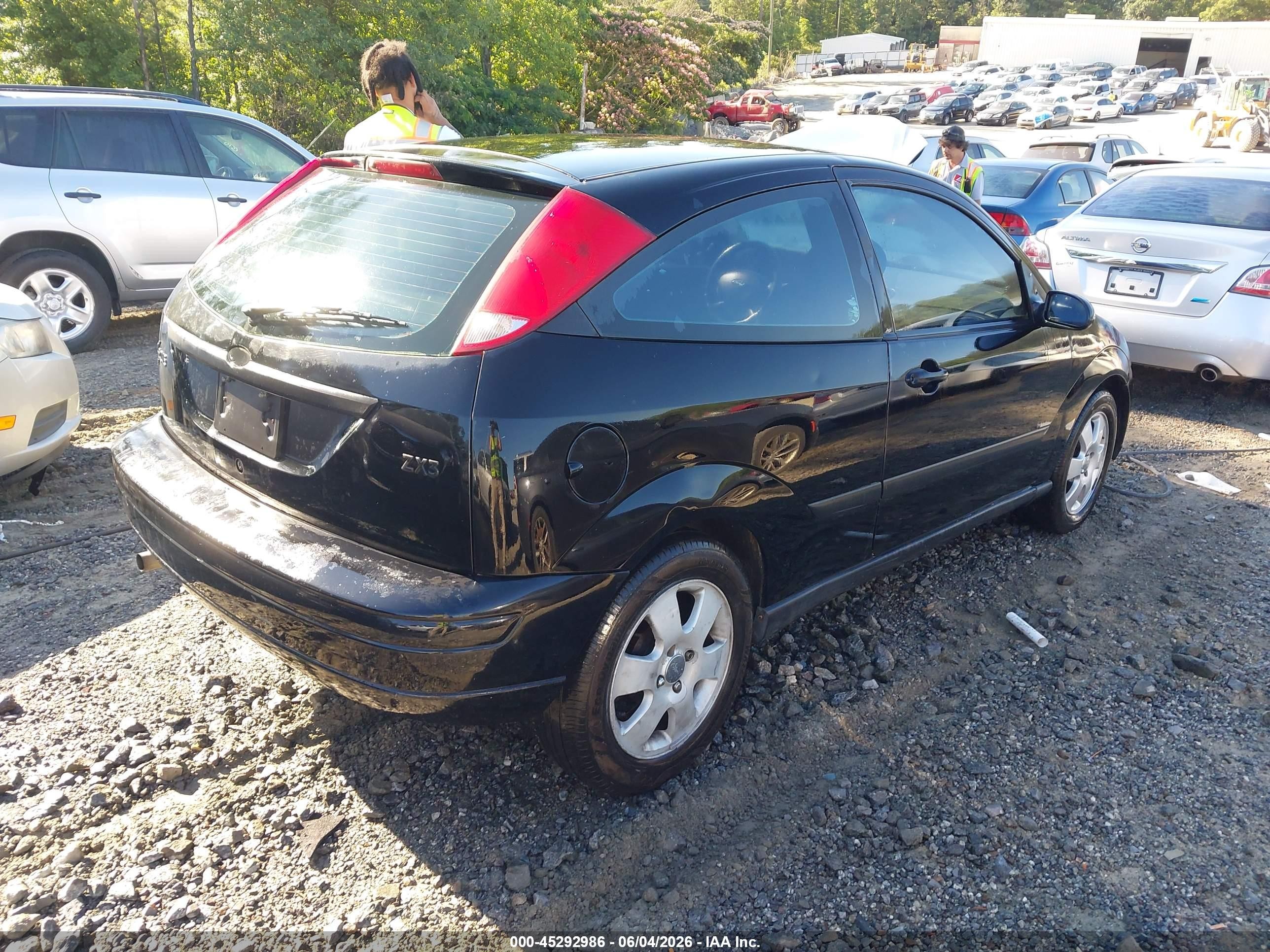 2002 Ford Focus Zx3 Black vin: 3FAFP31362R183476