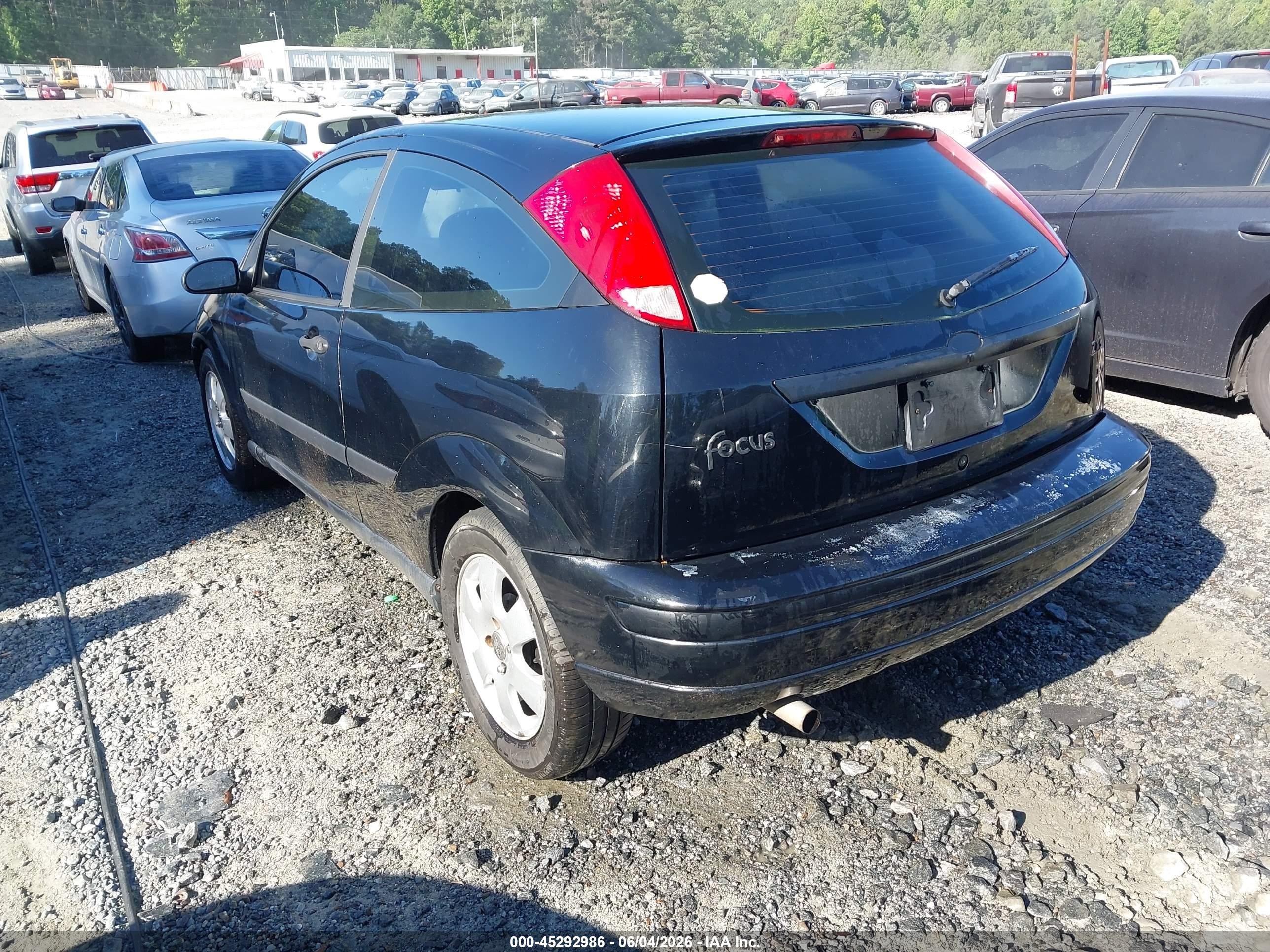 2002 Ford Focus Zx3 Black vin: 3FAFP31362R183476