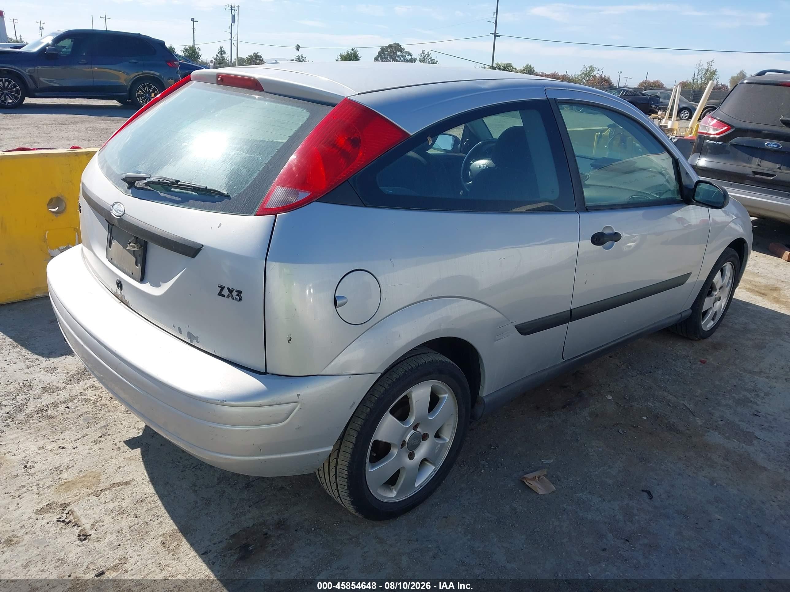 2002 Ford Focus Zx3 Base/zx3 Premium/zx3 Pwr Premium Silver vin: 3FAFP31382R215327