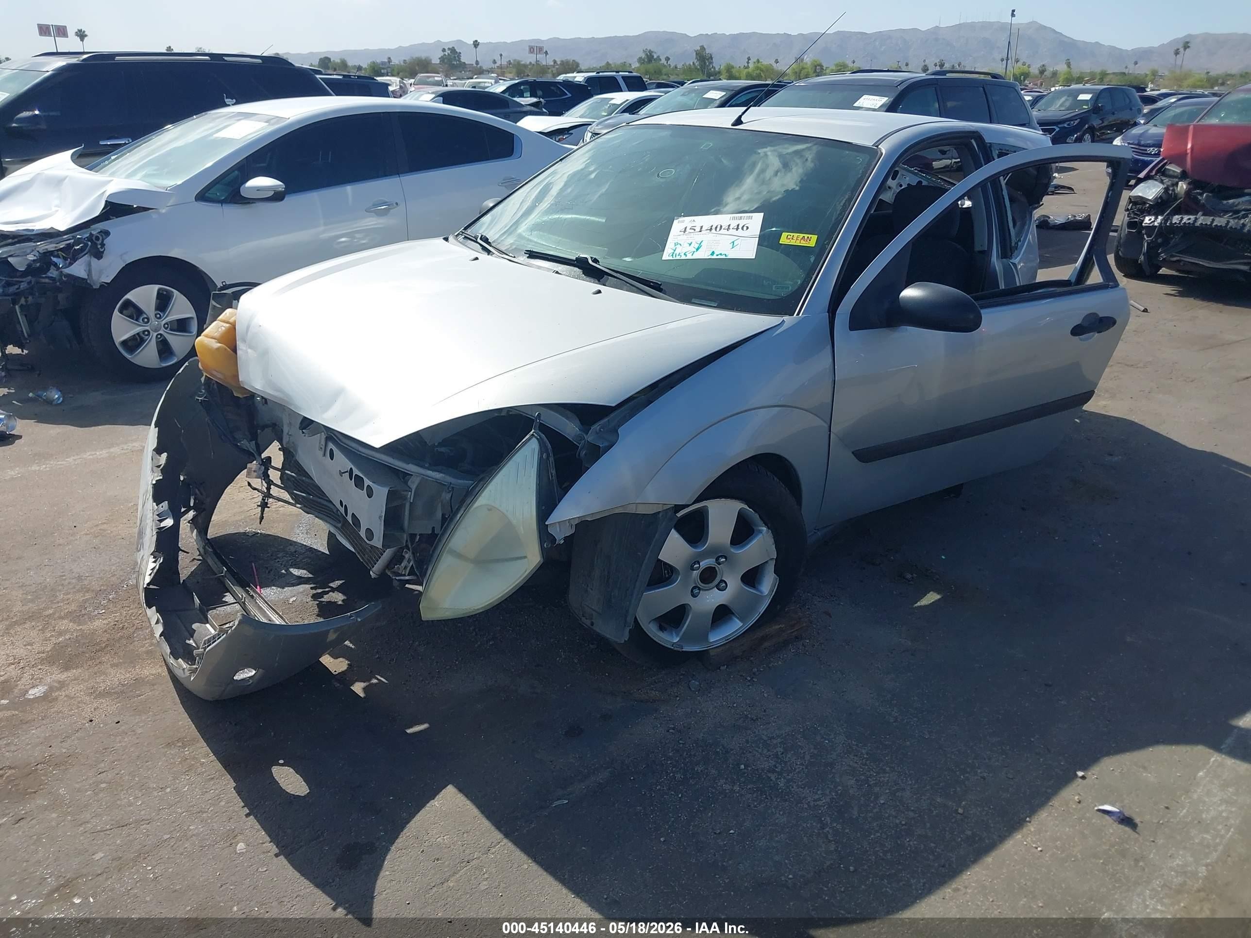 2002 Ford Focus Zx3 Silver vin: 3FAFP313X2R222540