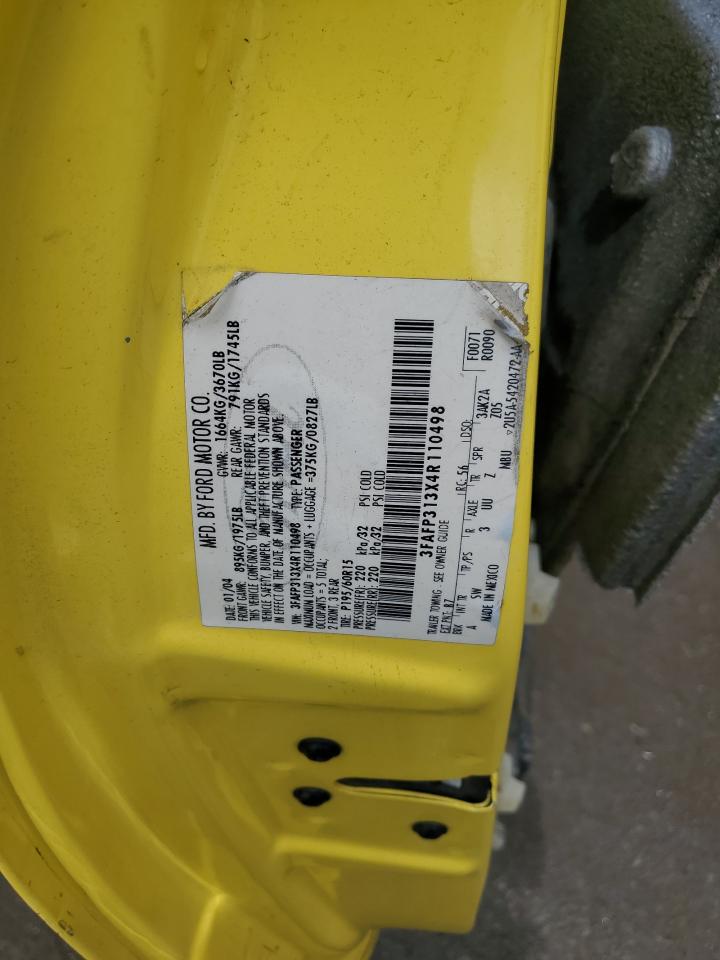 Price & History 2004 Ford Focus Zx3 2.0l 4 vin: 3FAFP313X4R110498