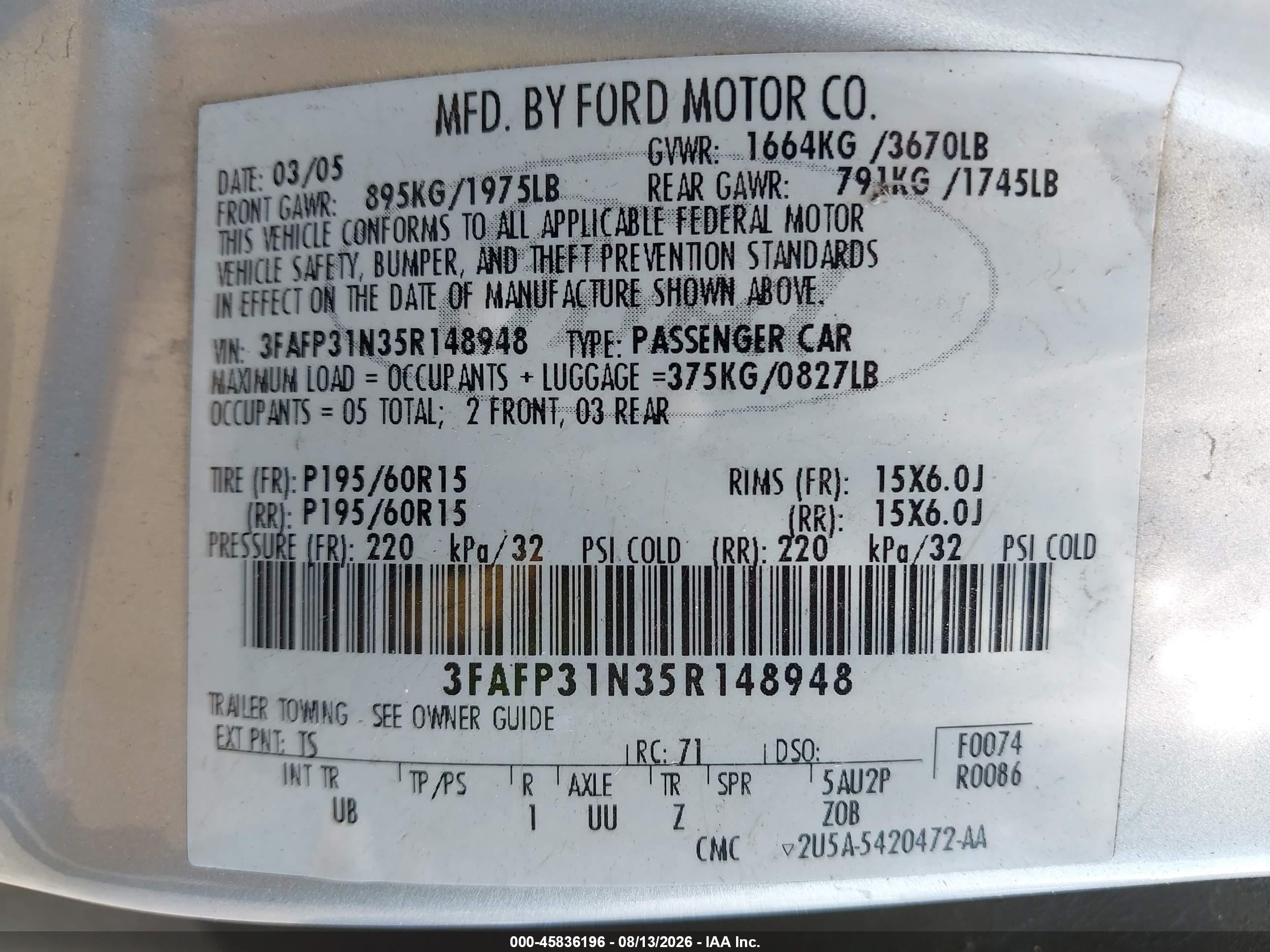 2005 Ford Focus Zx3 Silver vin: 3FAFP31N35R148948