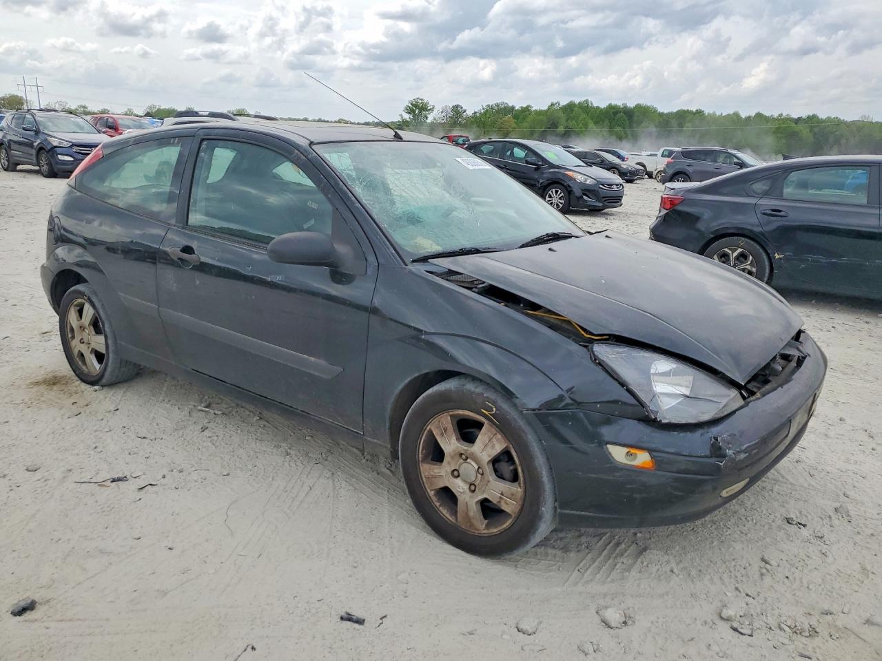 2004 Ford Focus Zx3 Black vin: 3FAFP31ZX4R117133