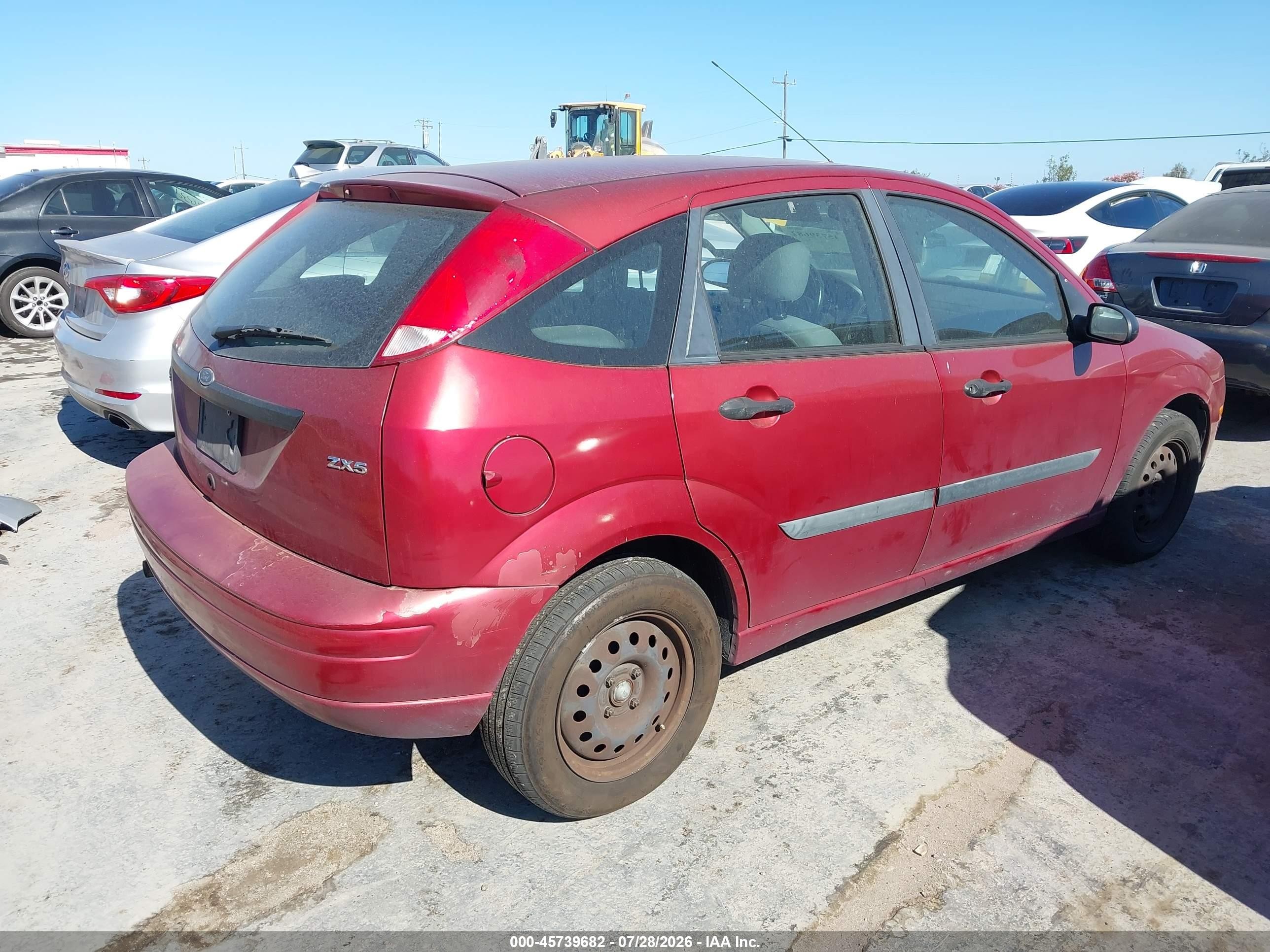 2005 Ford Focus Zx5 Red vin: 3FAFP37N05R156318