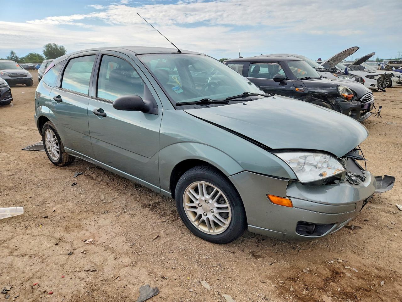 2005 Ford Focus Zx5 Green vin: 3FAFP37N15R121481