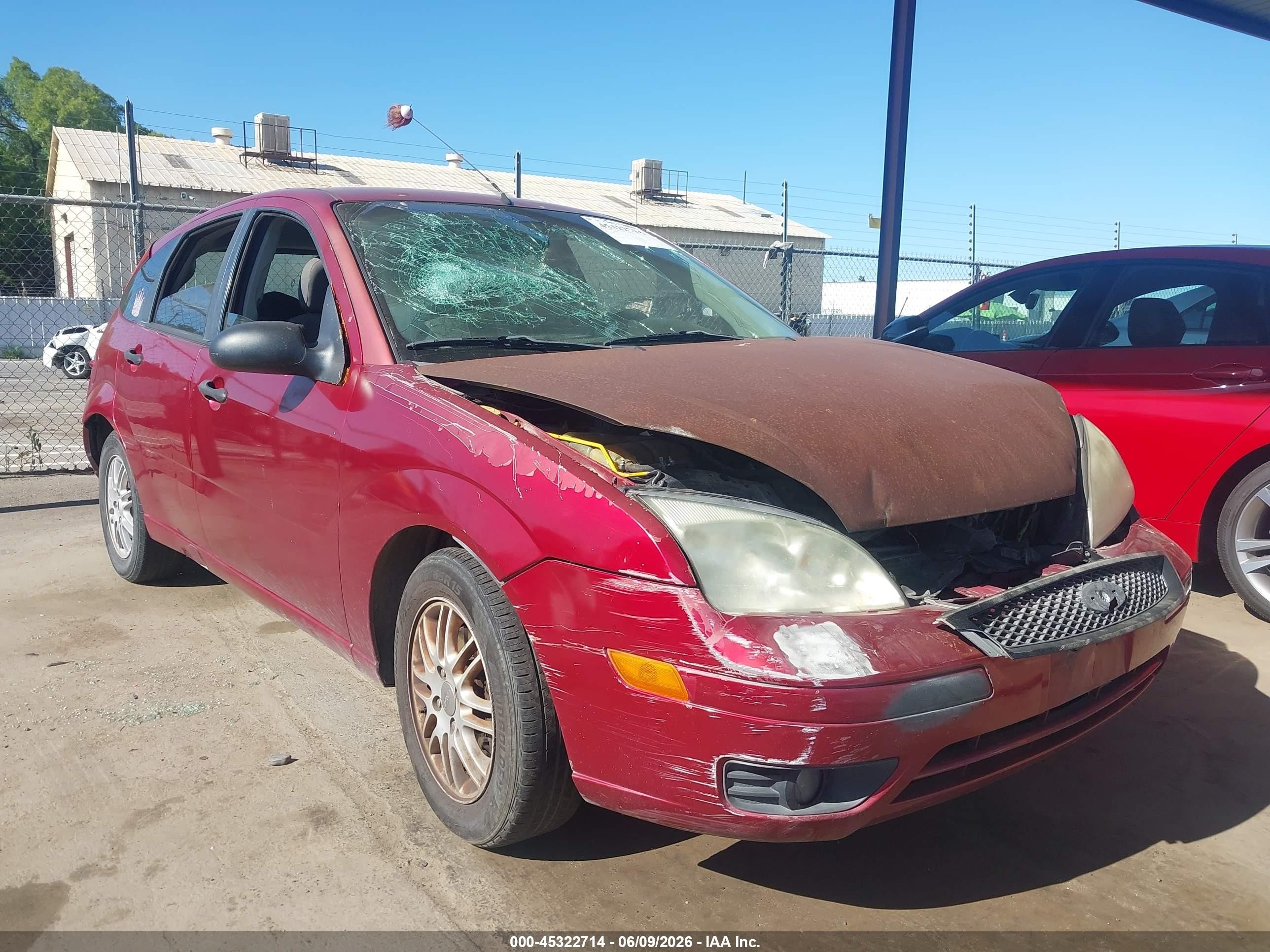 2005 Ford Focus Zx5 Red vin: 3FAFP37N15R137230