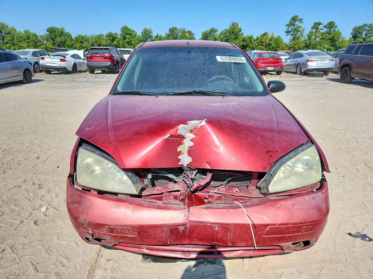 2005 Ford Focus Burgundy vin: 3FAFP37N35R117450