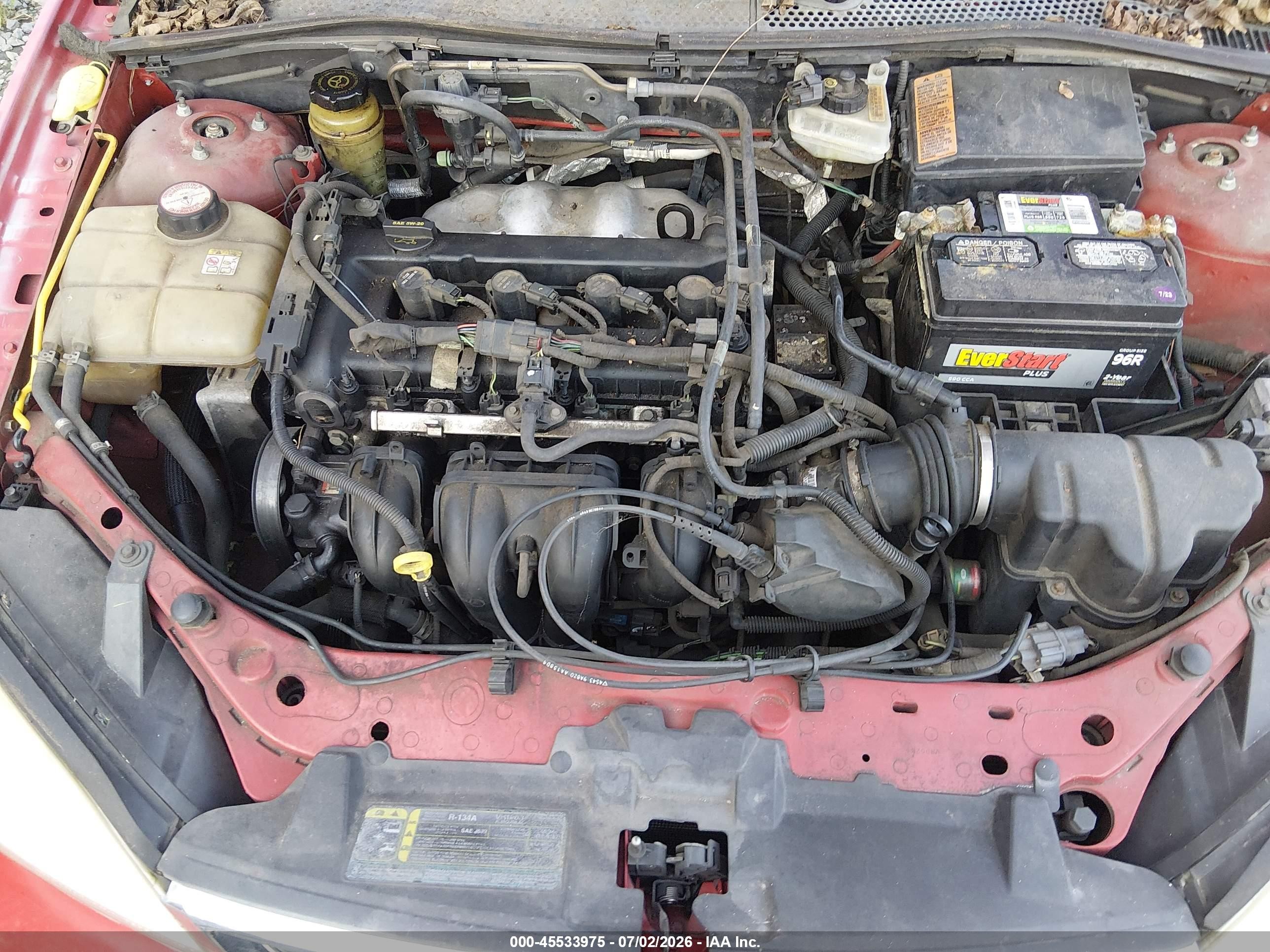 2005 Ford Focus Zx5 Red vin: 3FAFP37N95R105044